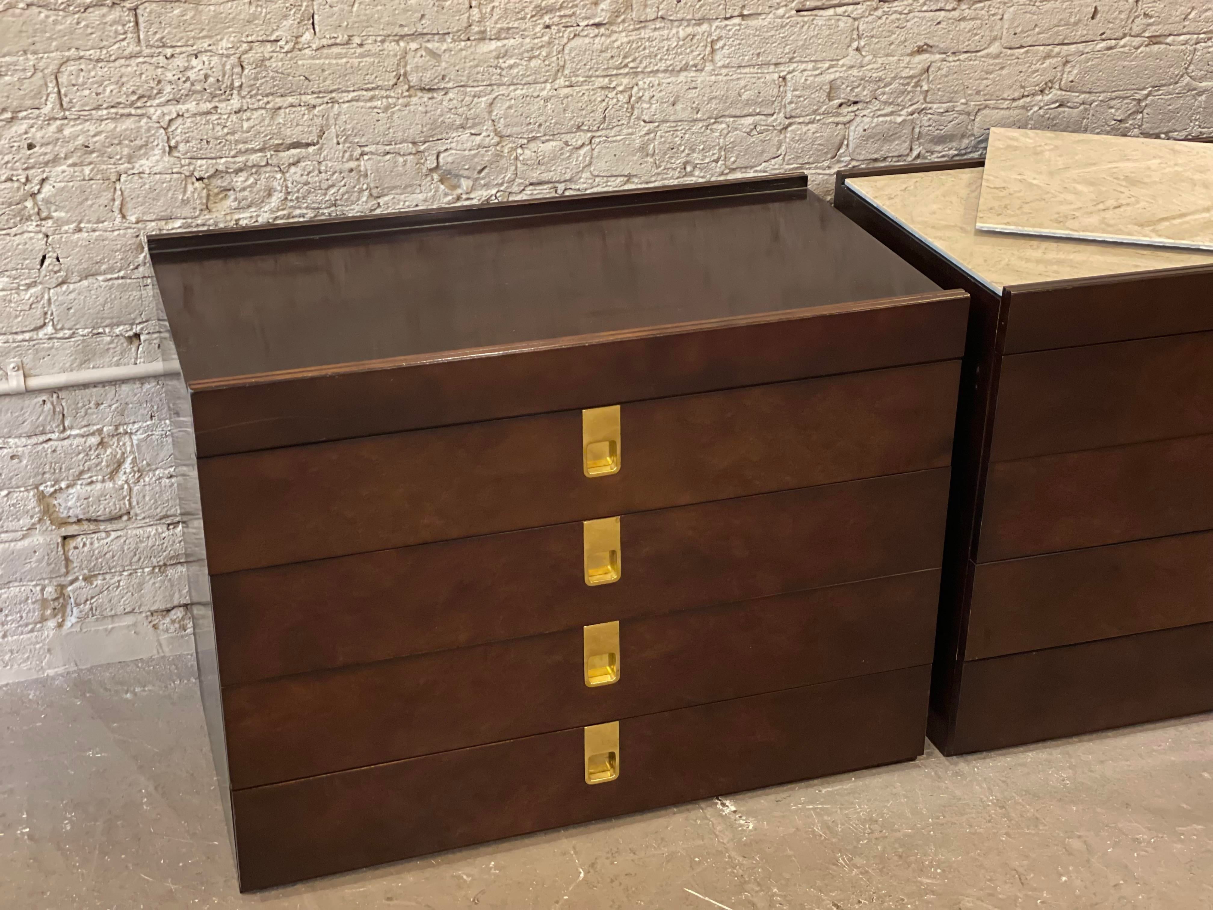 Vintage 1970s Brian Palmer for Baker Nightstands - Set of 2