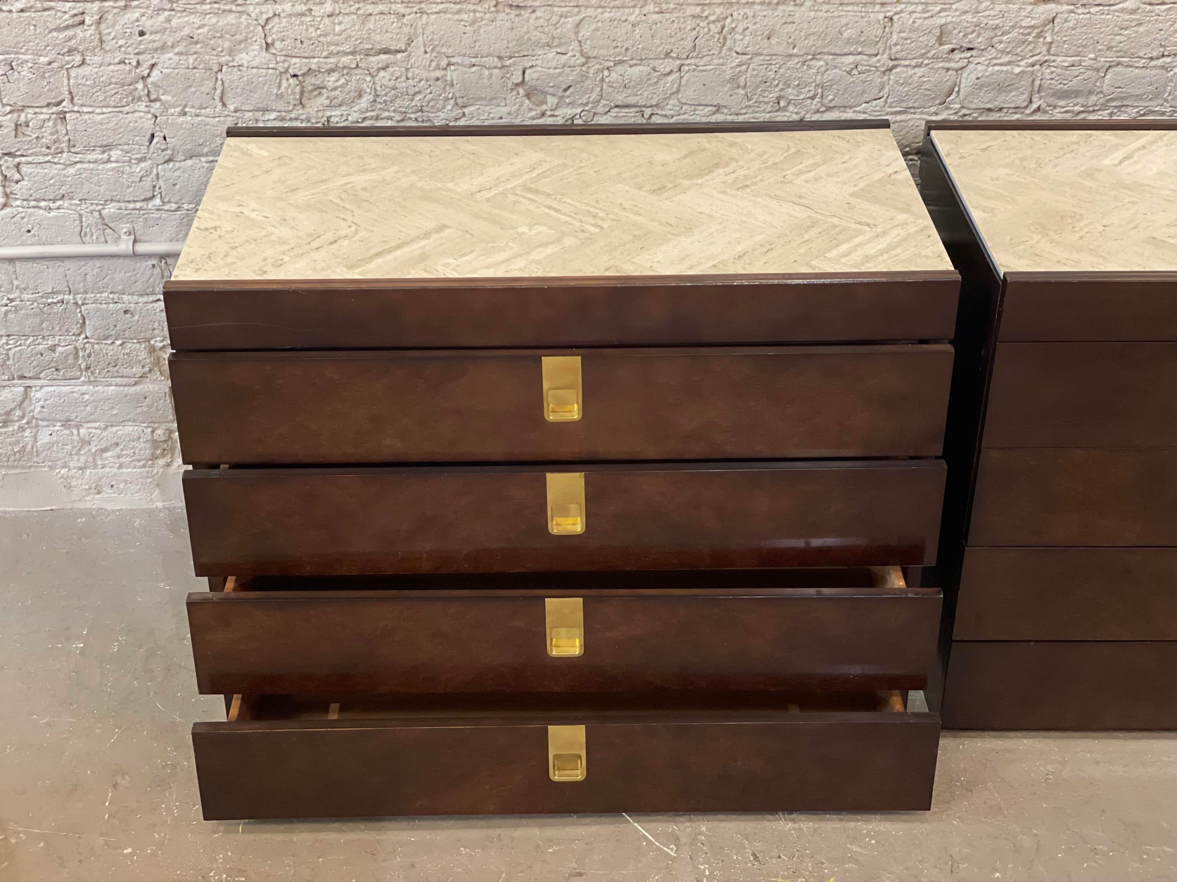 Vintage 1970s Brian Palmer for Baker Nightstands - Set of 2