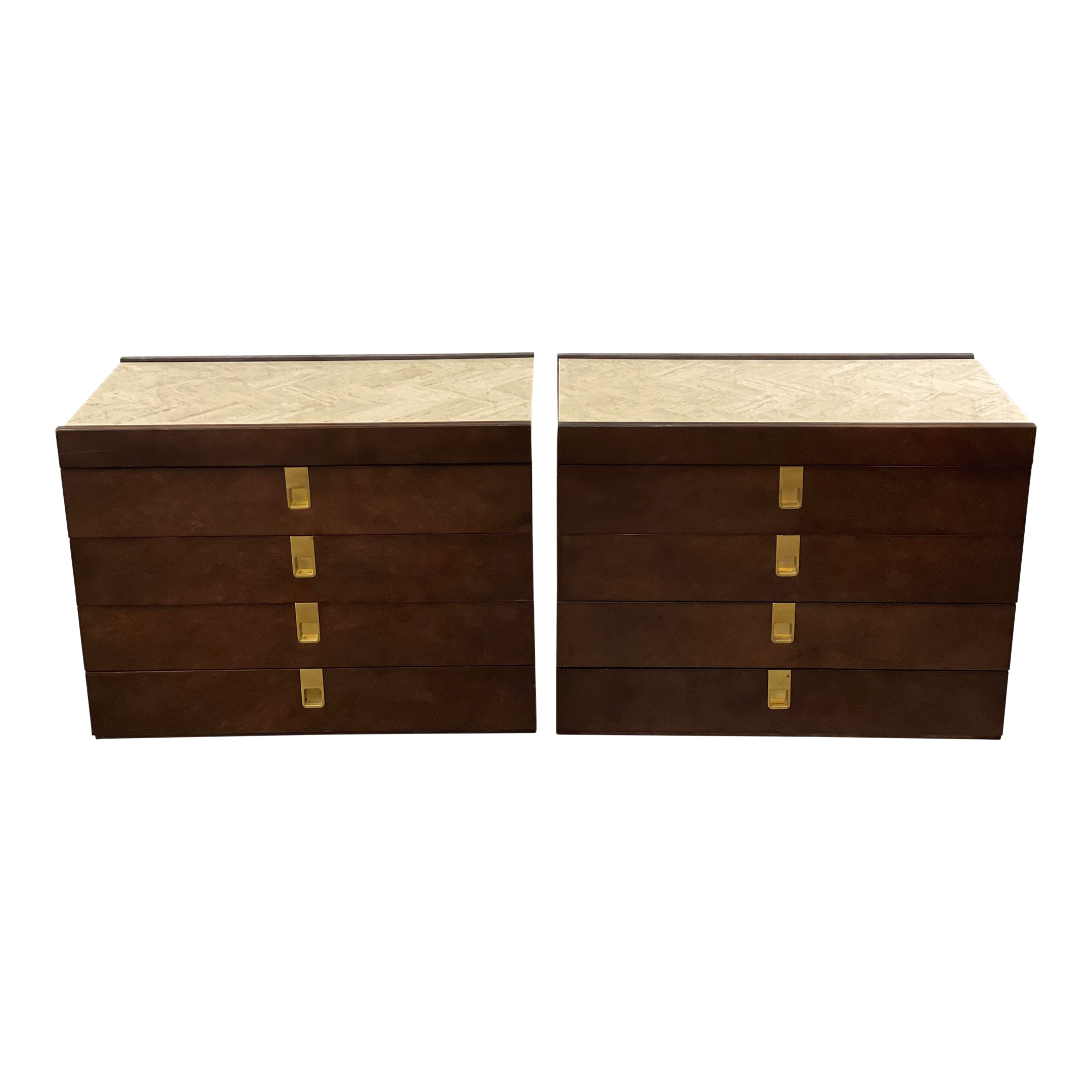 Vintage 1970s Brian Palmer for Baker Nightstands - Set of 2