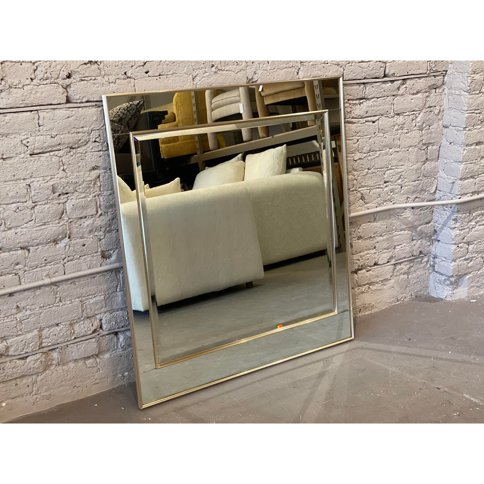 Vintage 1980s LaBarge Mirror With Rose Gold Detailing