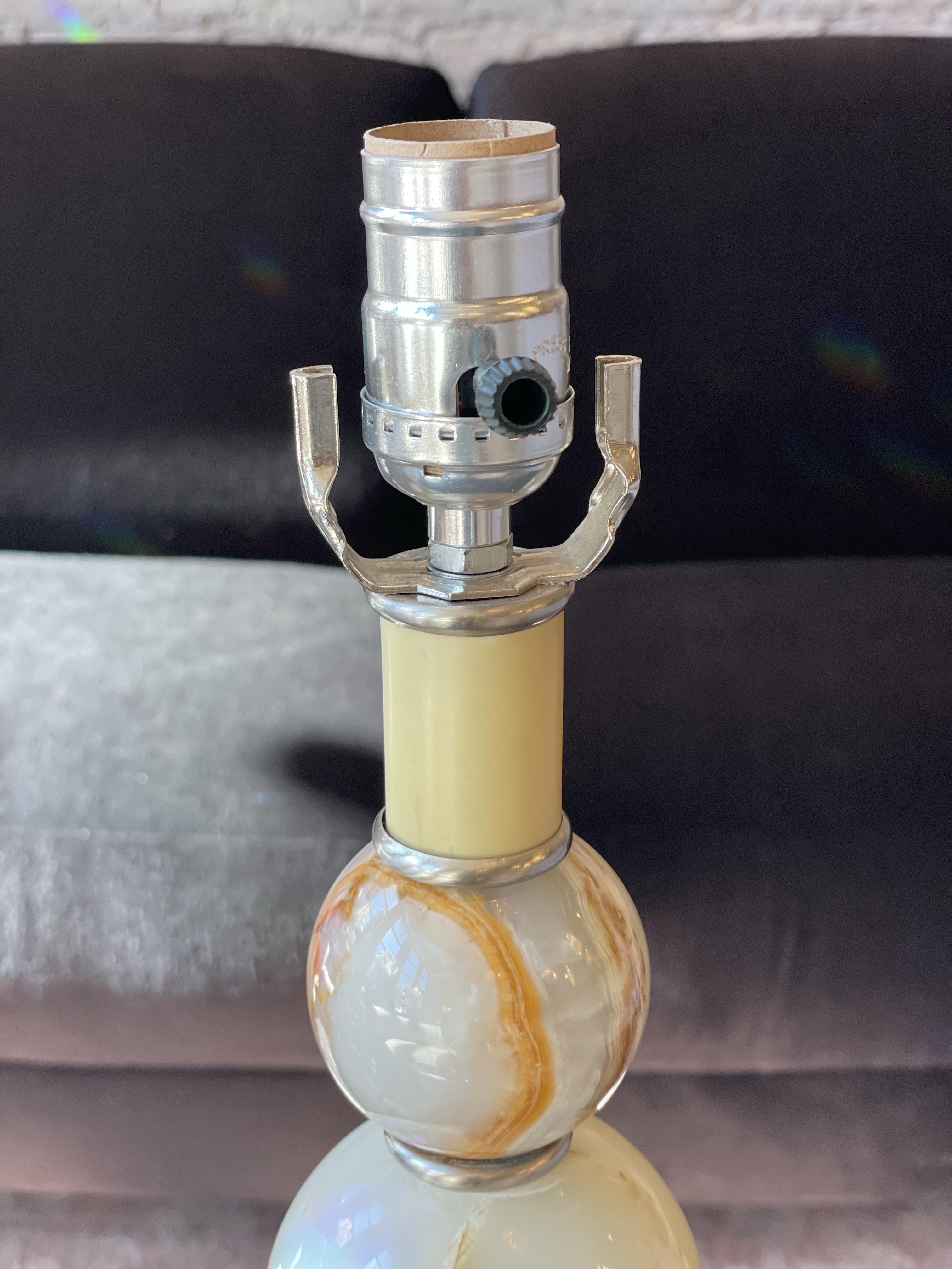 Vintage Agate Lamps - a Pair