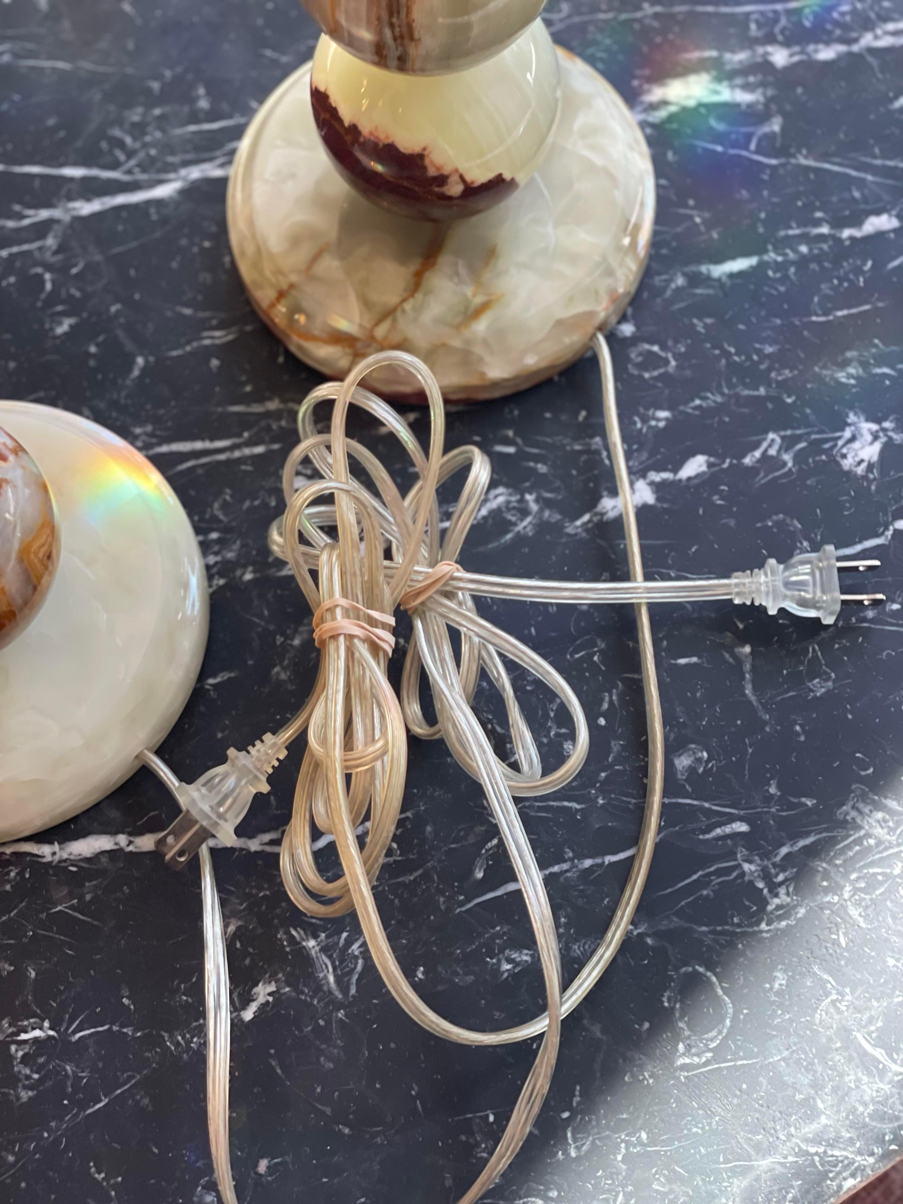Vintage Agate Lamps - a Pair