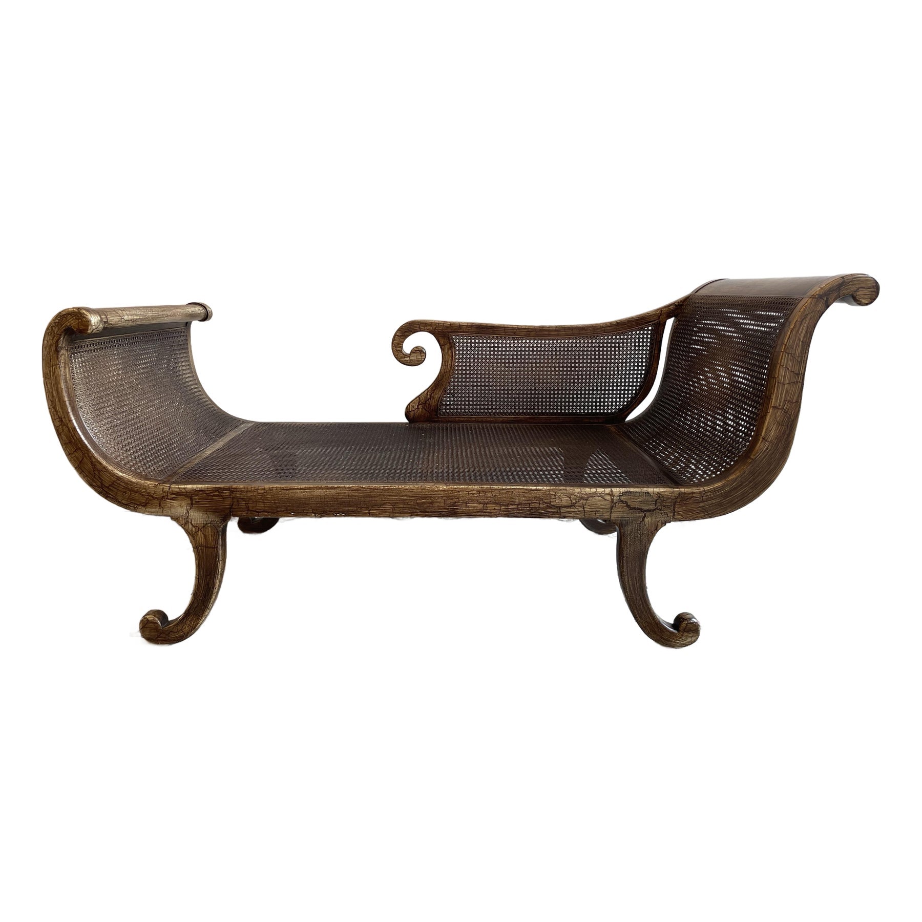 Vintage Chaise With Cane Seating