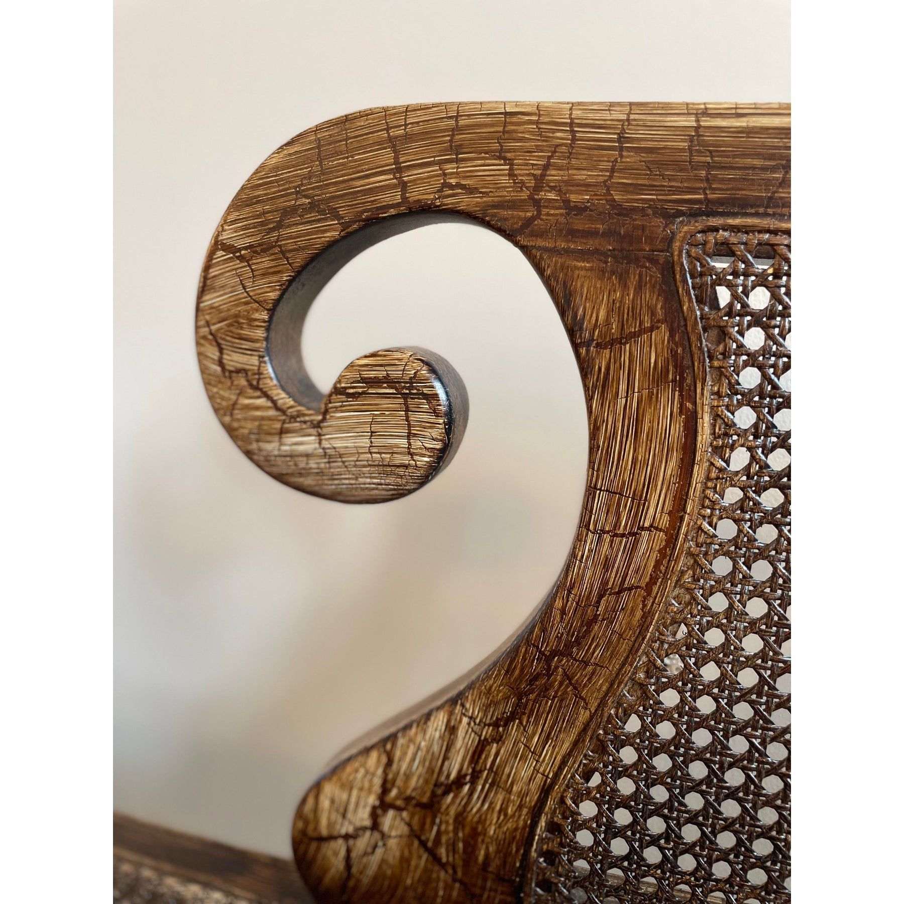 Vintage Chaise With Cane Seating
