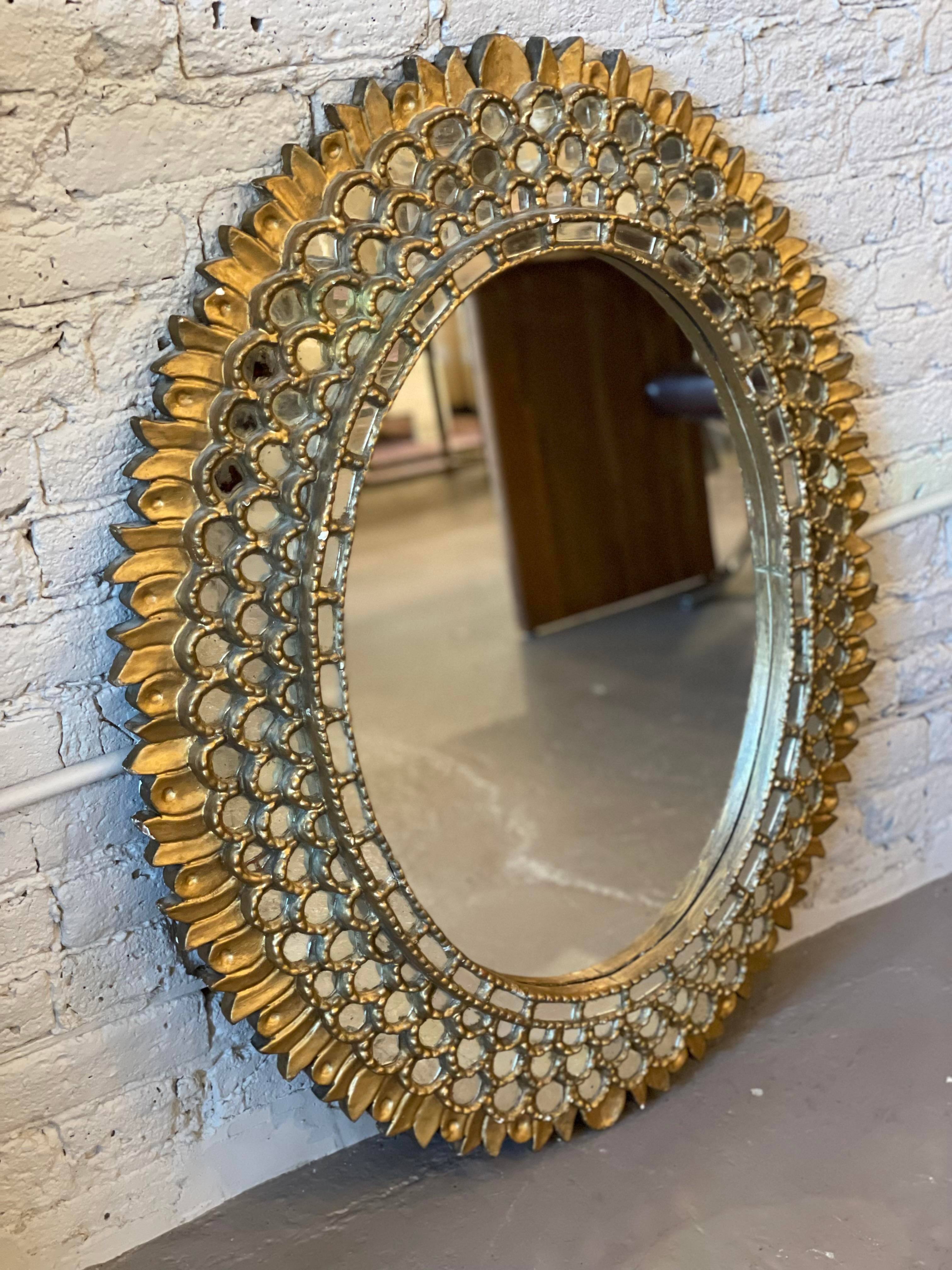 Vintage Gold Peacock Mirror