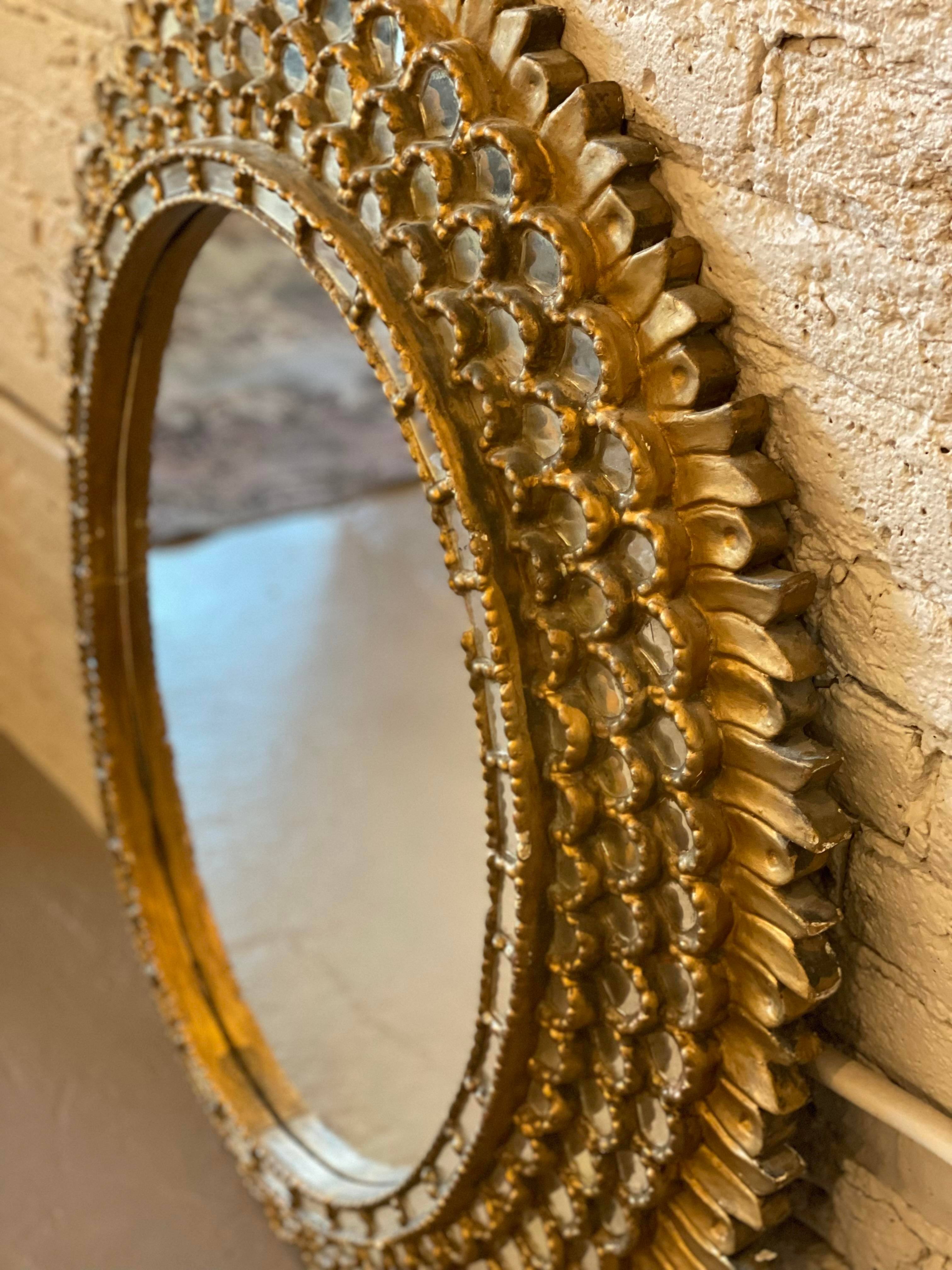 Vintage Gold Peacock Mirror