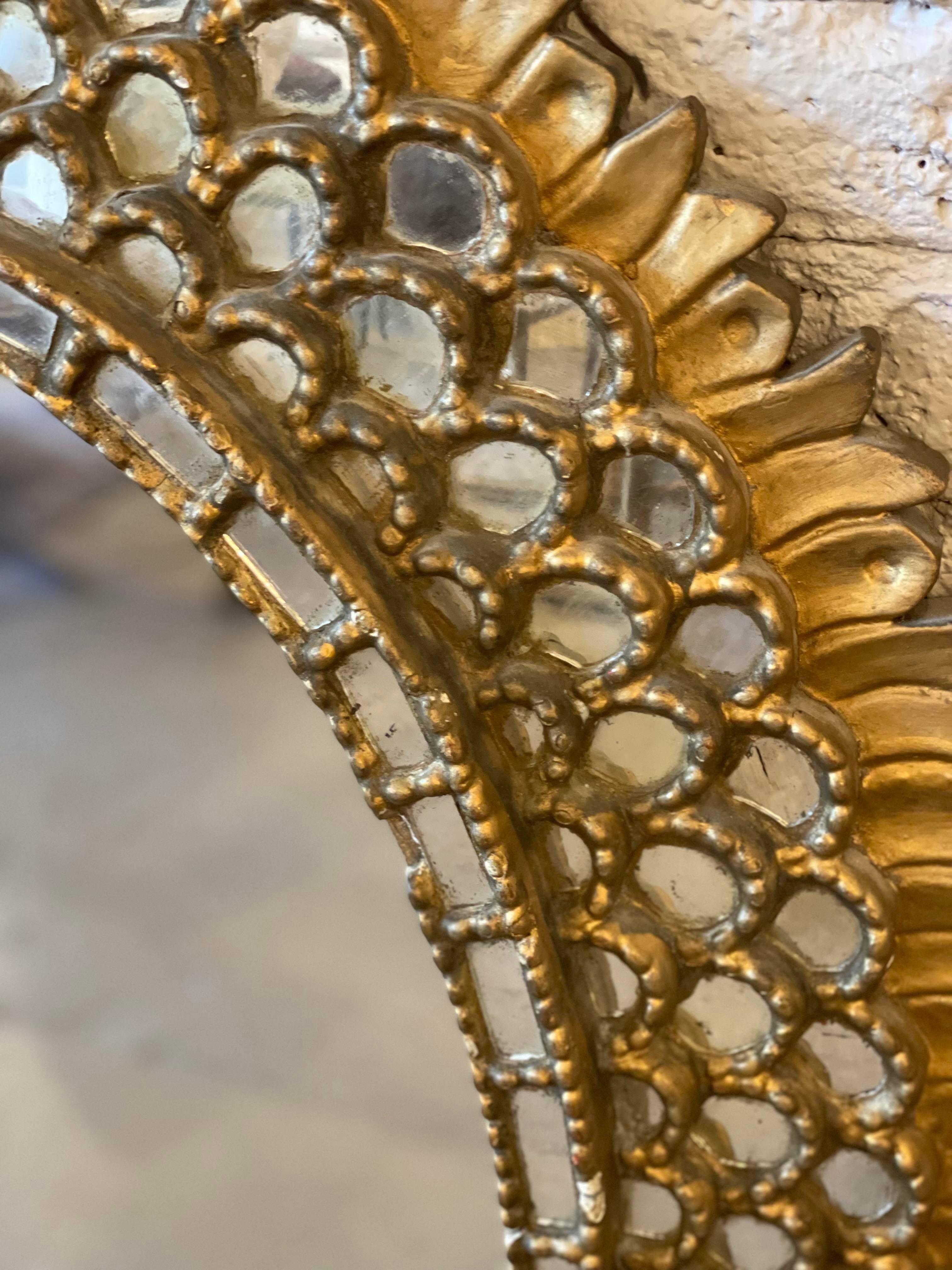Vintage Gold Peacock Mirror