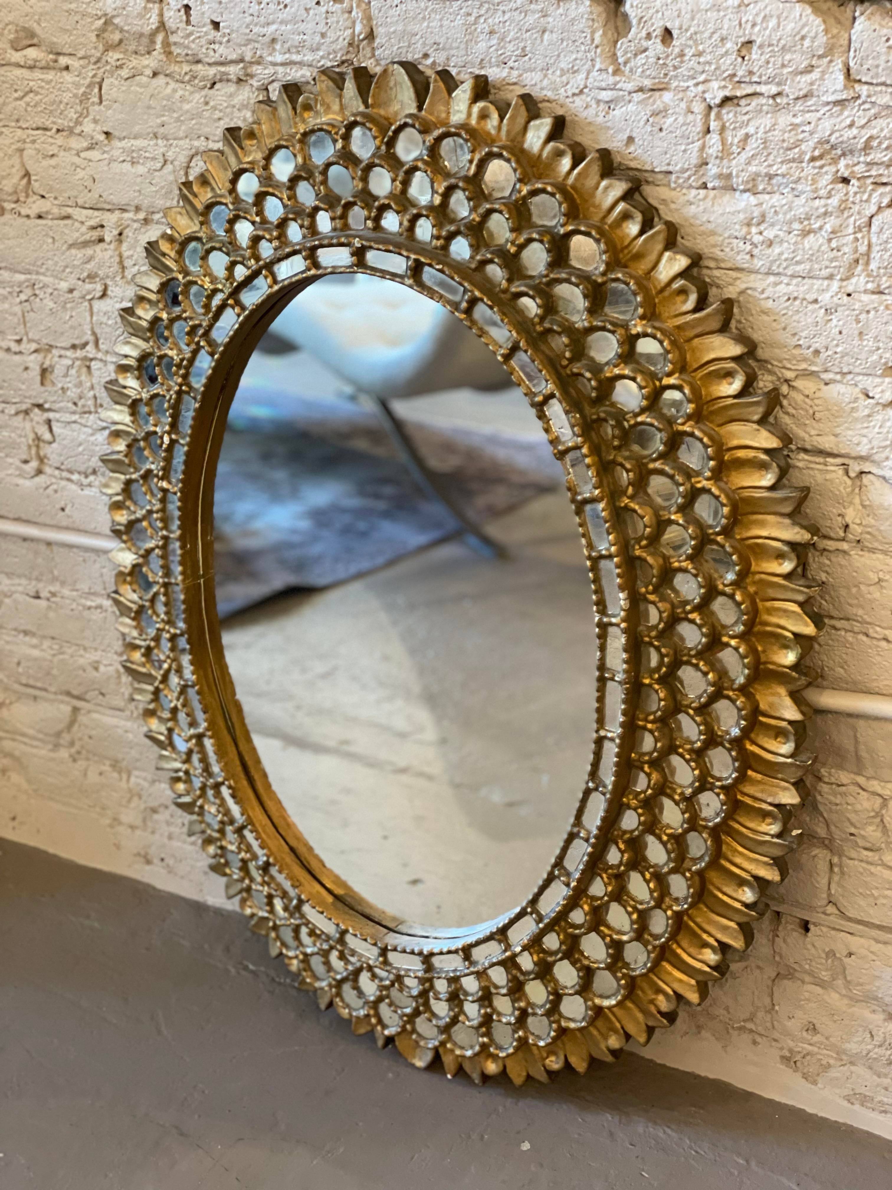Vintage Gold Peacock Mirror