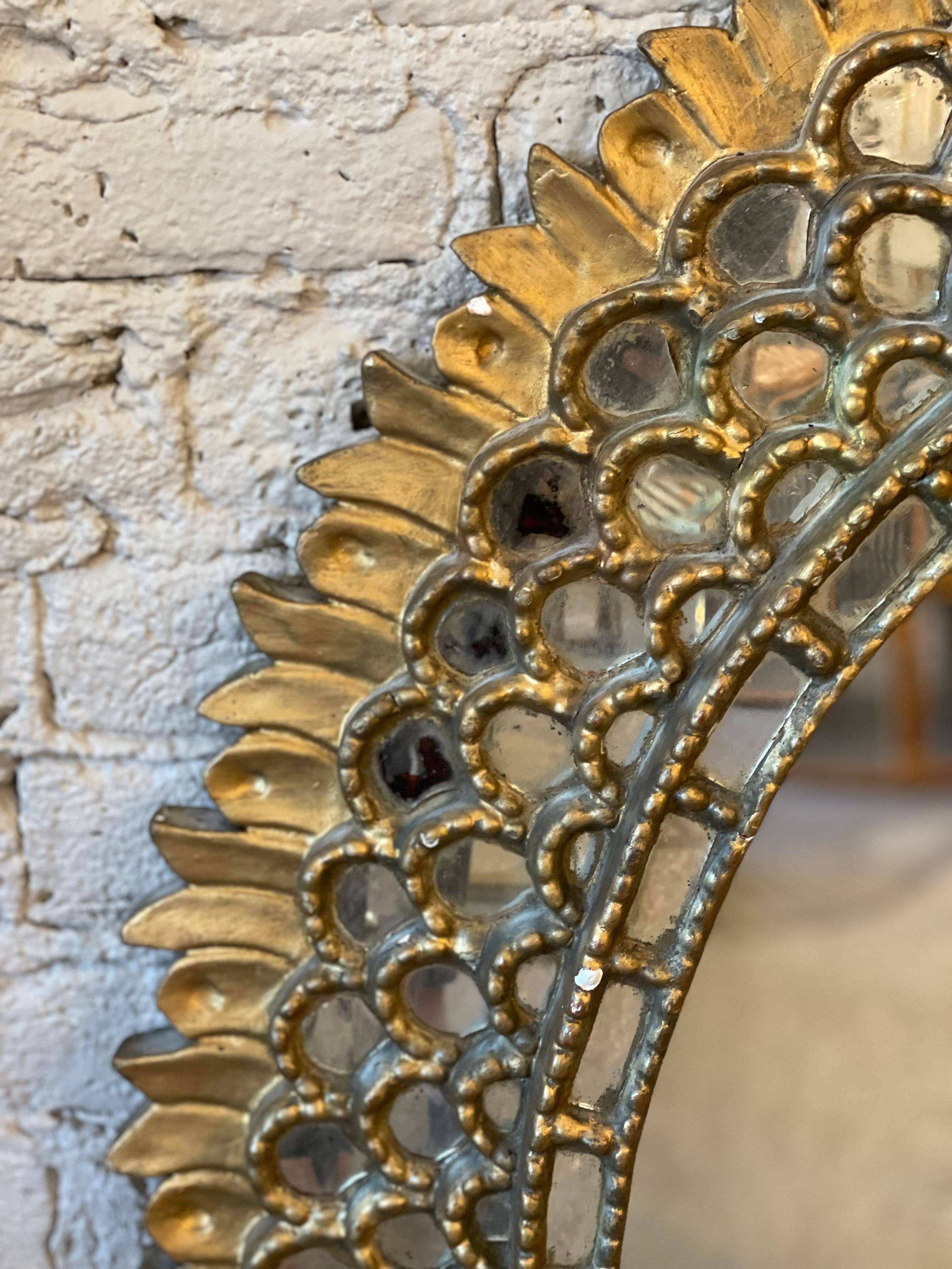 Vintage Gold Peacock Mirror
