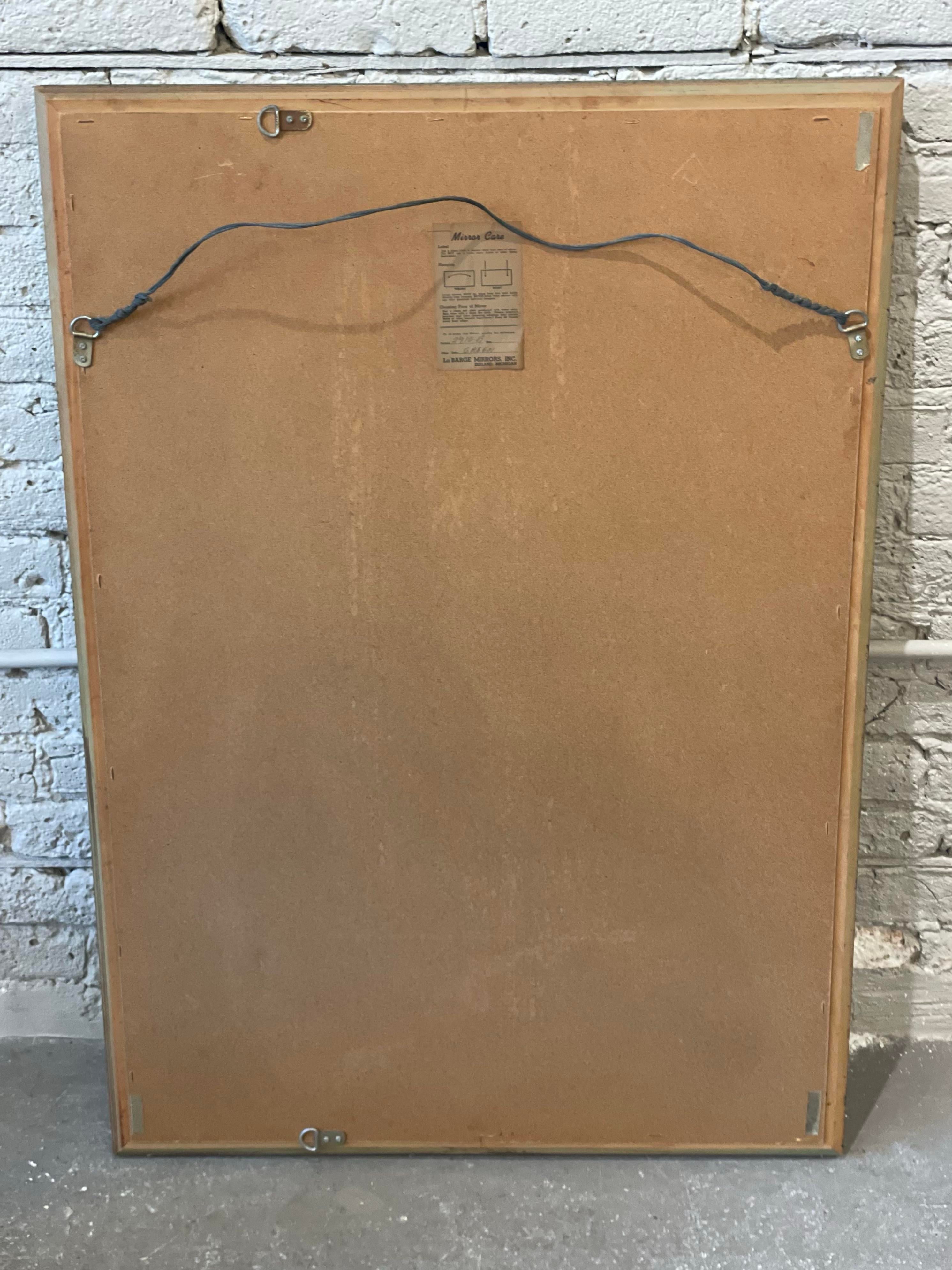 Vintage LaBarge Green and Gold Mirror