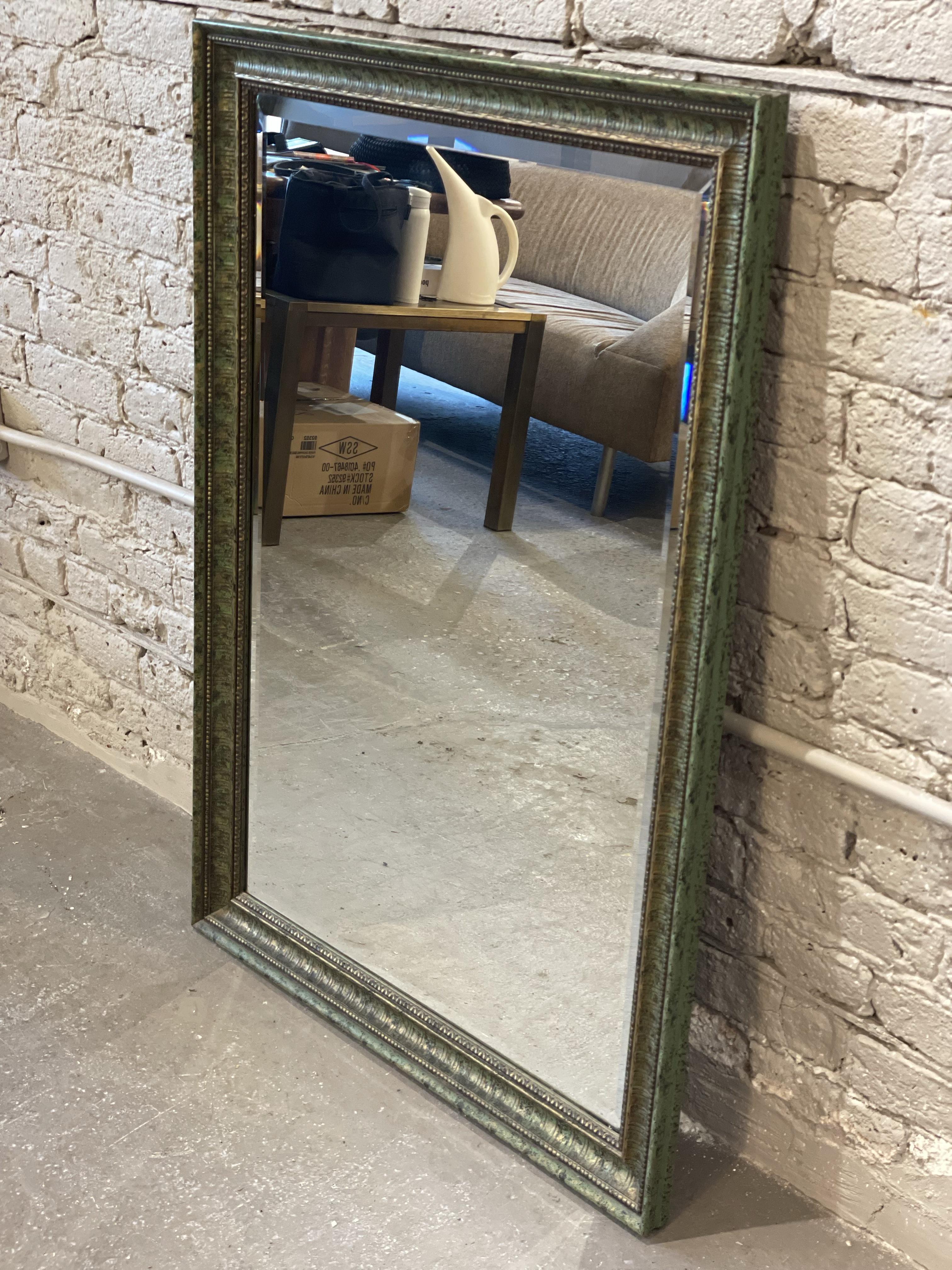 Vintage LaBarge Green and Gold Mirror