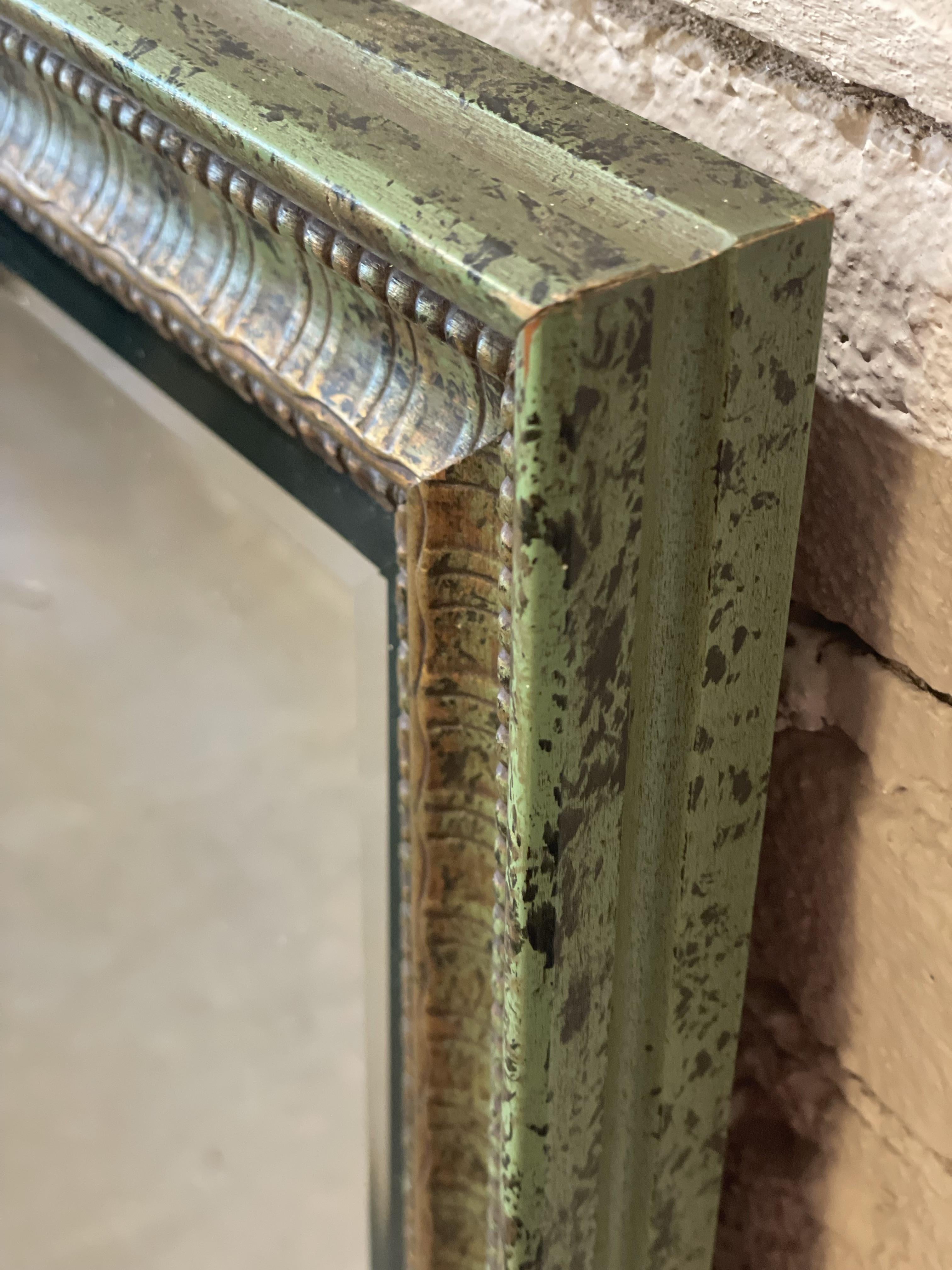 Vintage LaBarge Green and Gold Mirror