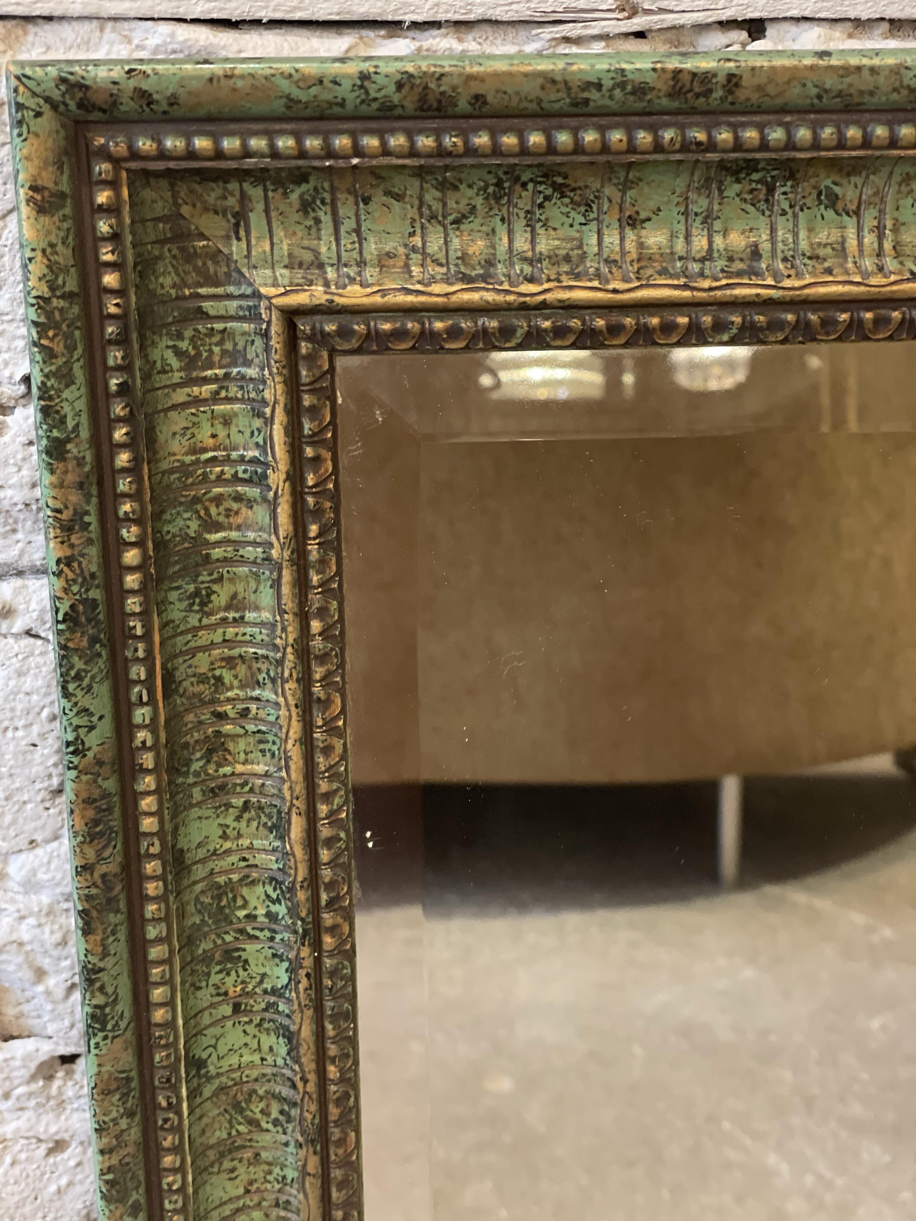 Vintage LaBarge Green and Gold Mirror