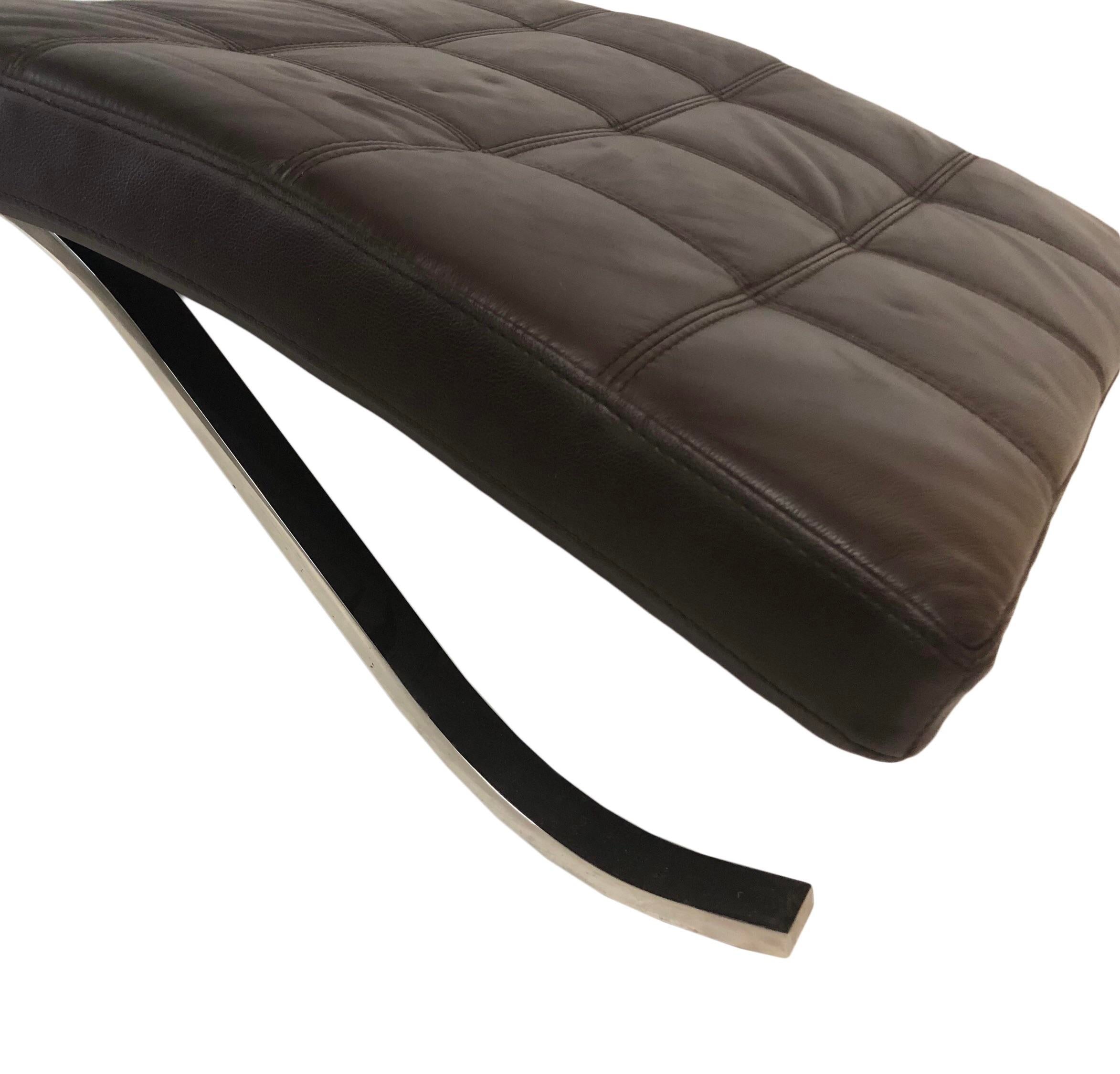 Vintage Mid Century Chrome Chaise Lounge Day Bed