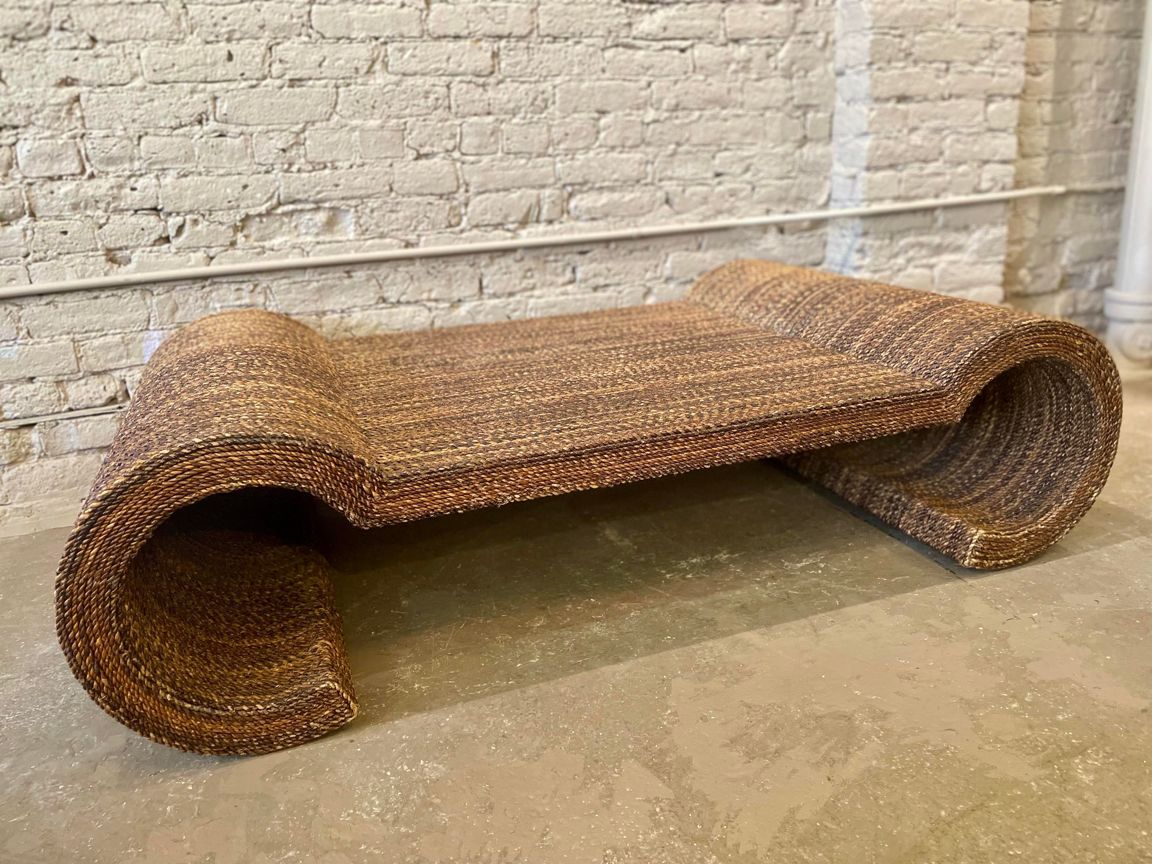 Vintage Twisted Rope Coffee Table