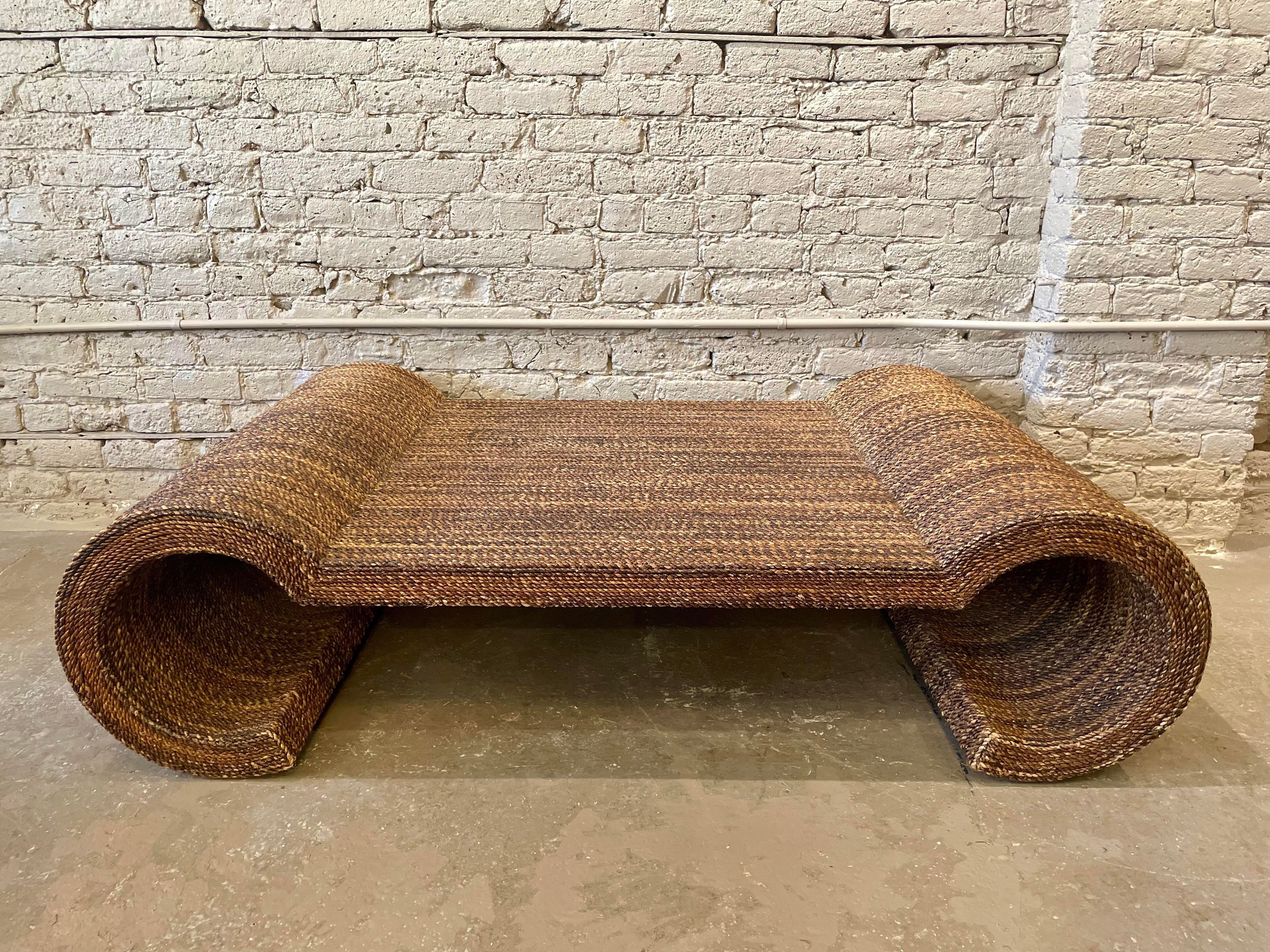 Vintage Twisted Rope Coffee Table