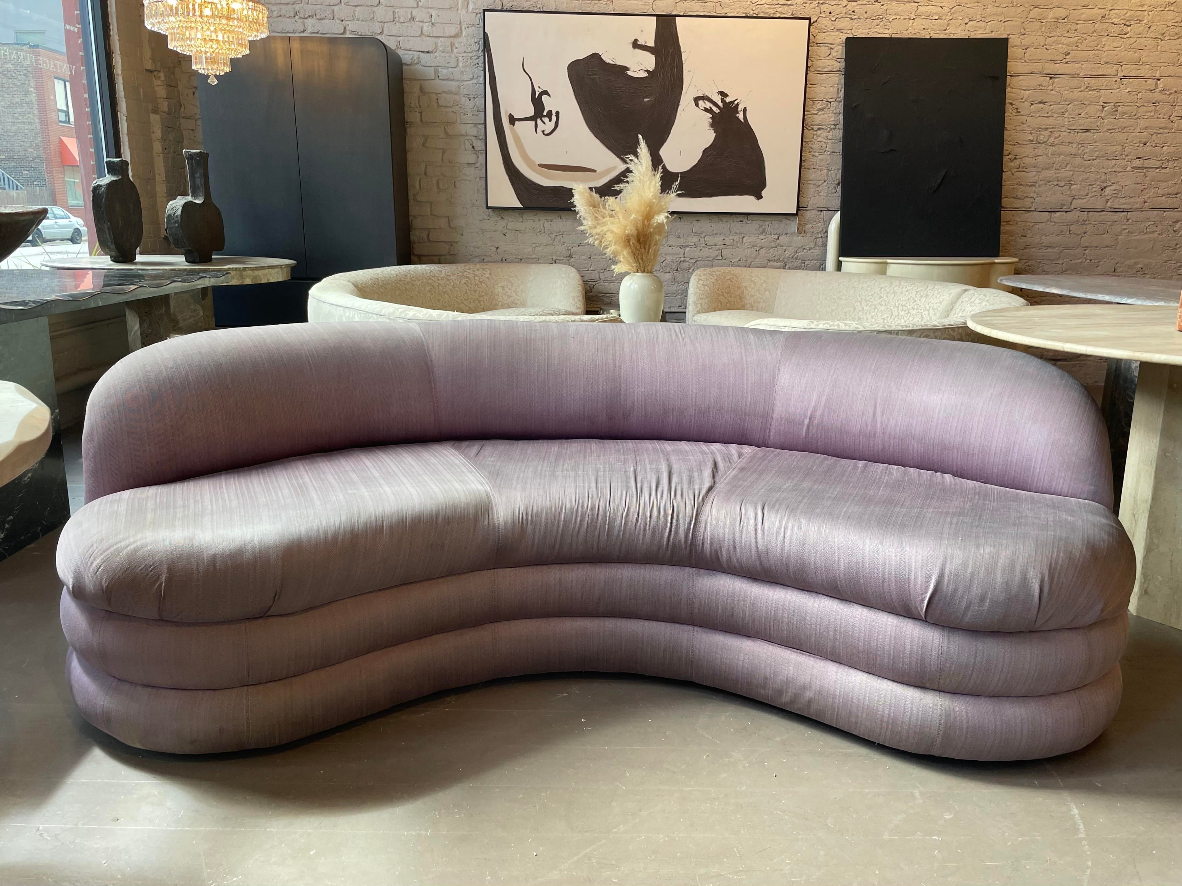 Vintage Vladimir Kagan for Directional Curved Sofa