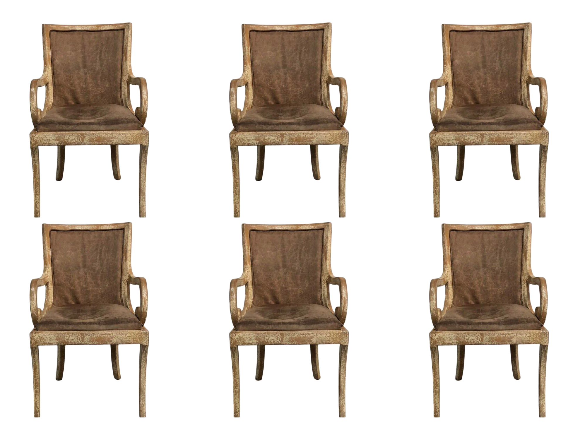 Vintage Wood Solid and Sturdy Dining Chairs - Set of 6