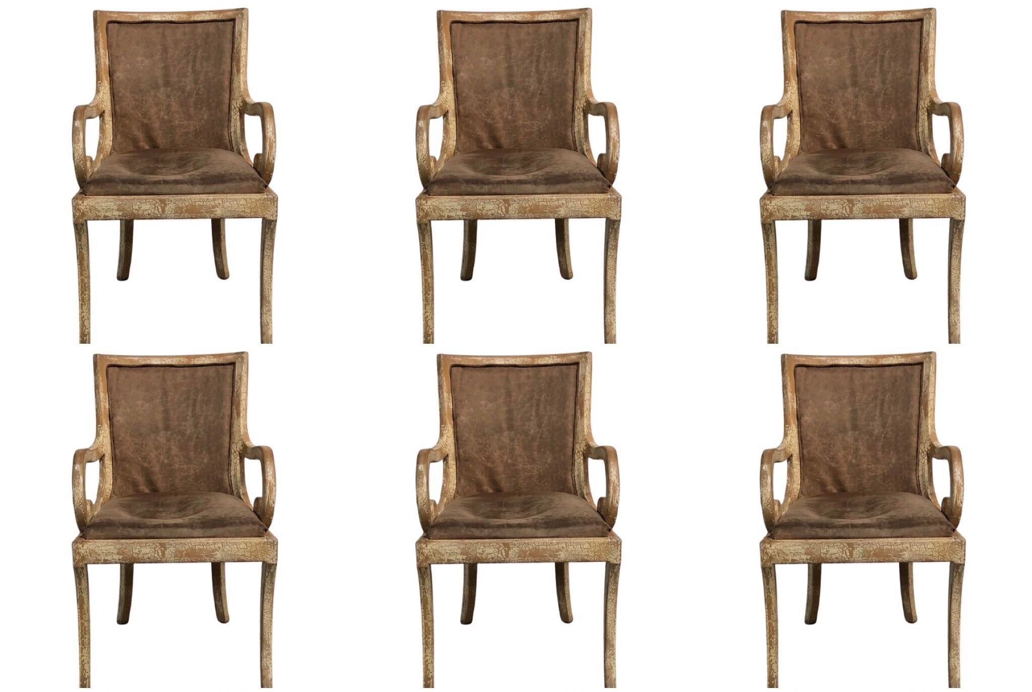 Vintage Wood Solid and Sturdy Dining Chairs - Set of 6