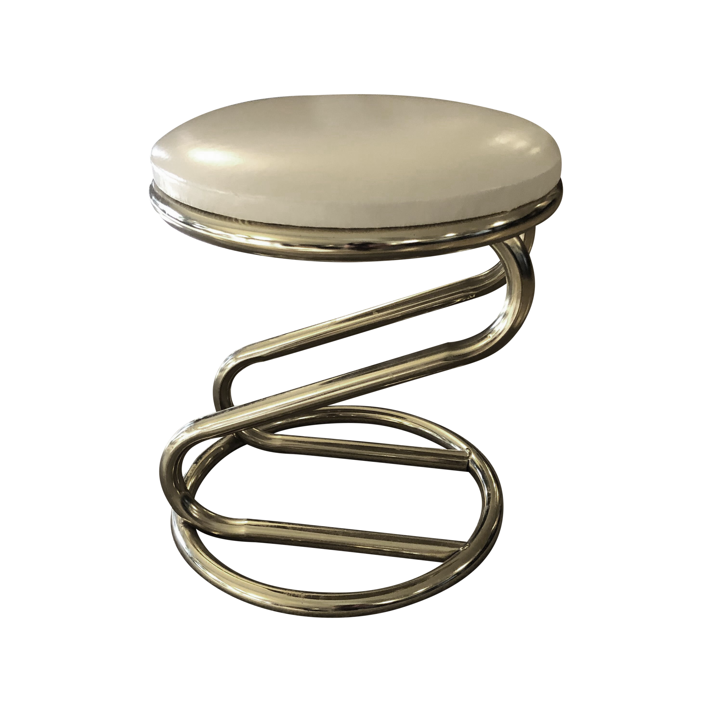 1960s Mid-Century Brass Vanity Stool