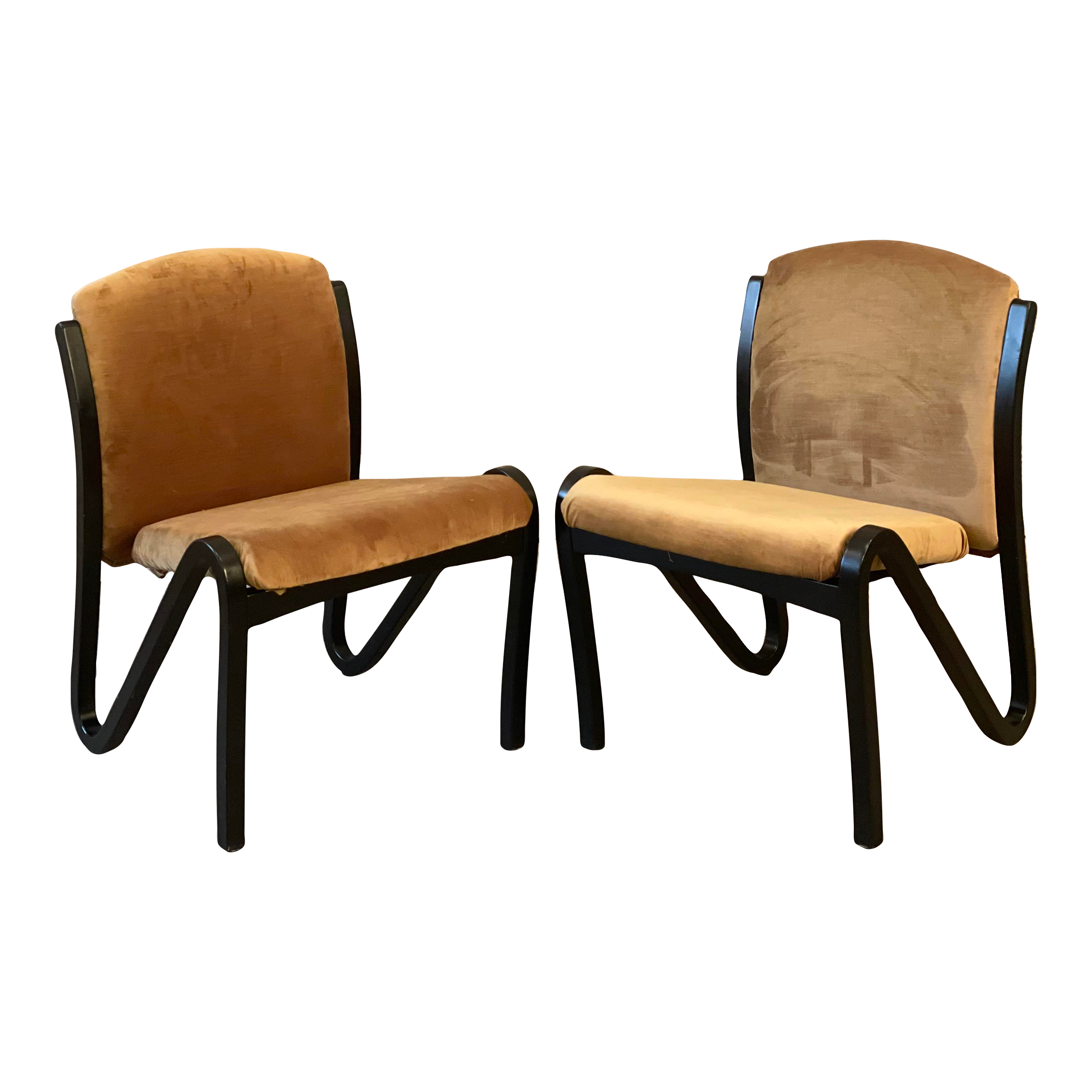 1980s Art Deco Z Chairs - a Pair