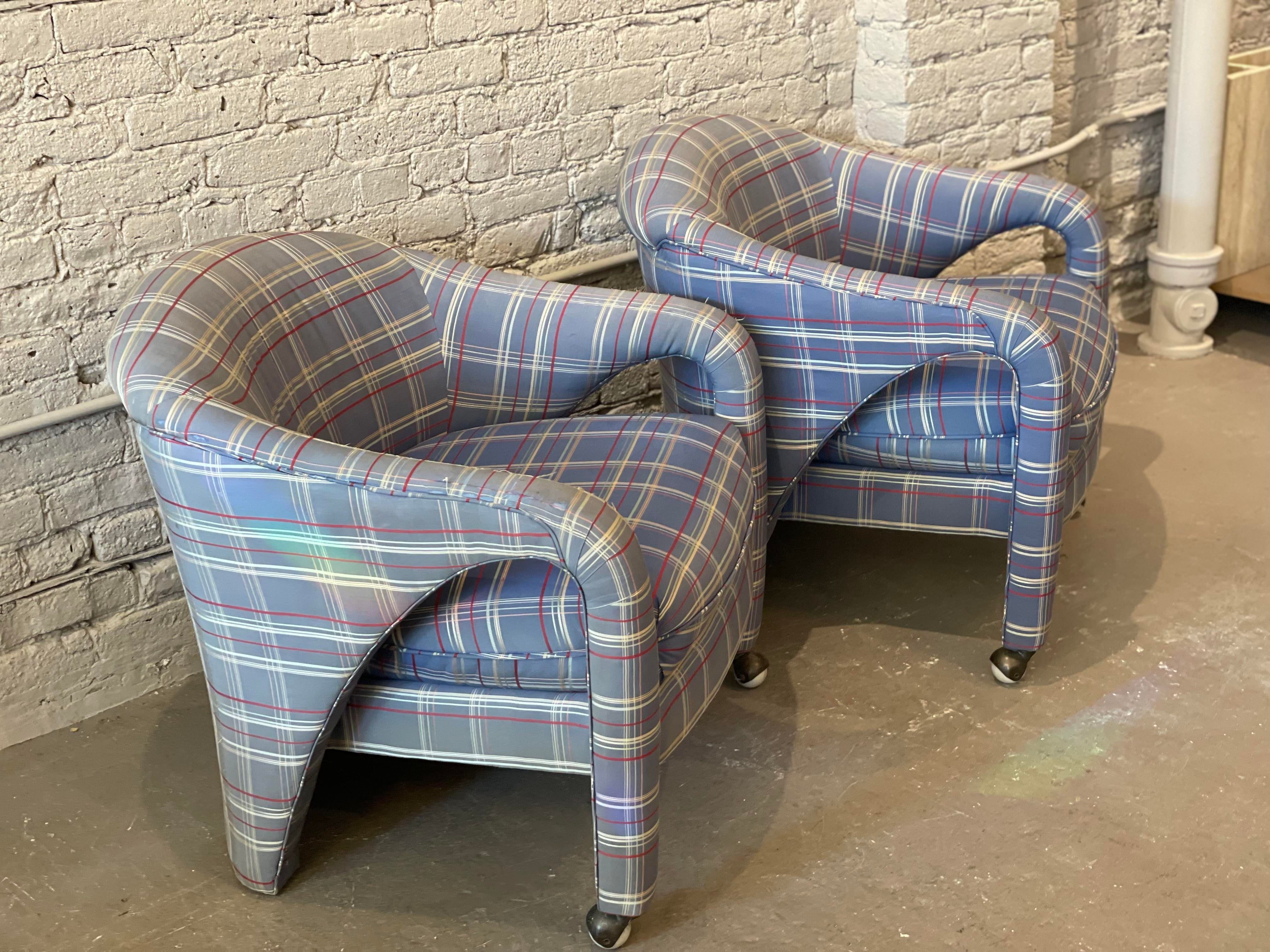 1980s Postmodern Sculptural Arc Chairs