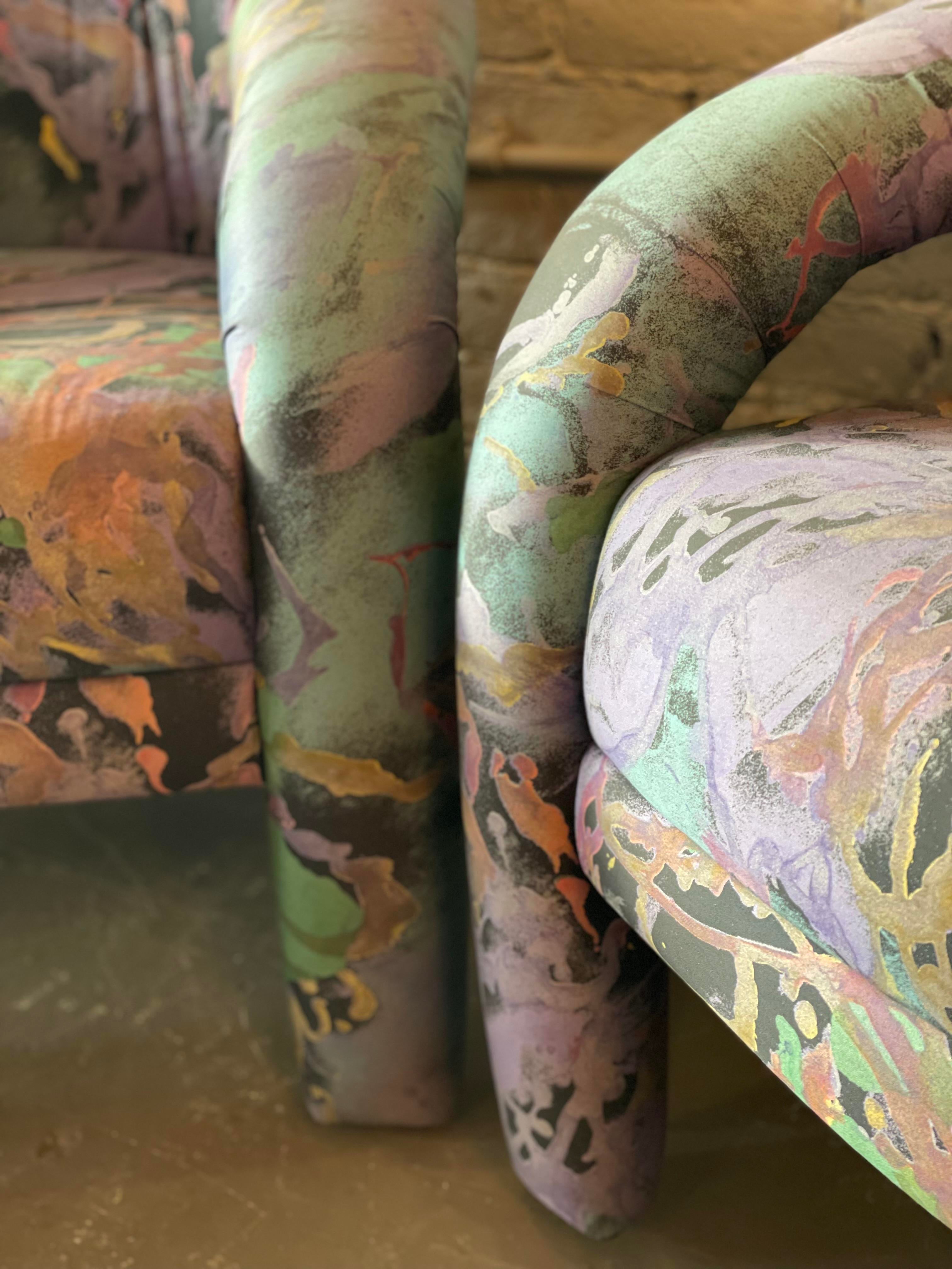 1980s Postmodern Sculptural Arc Chairs - a Pair