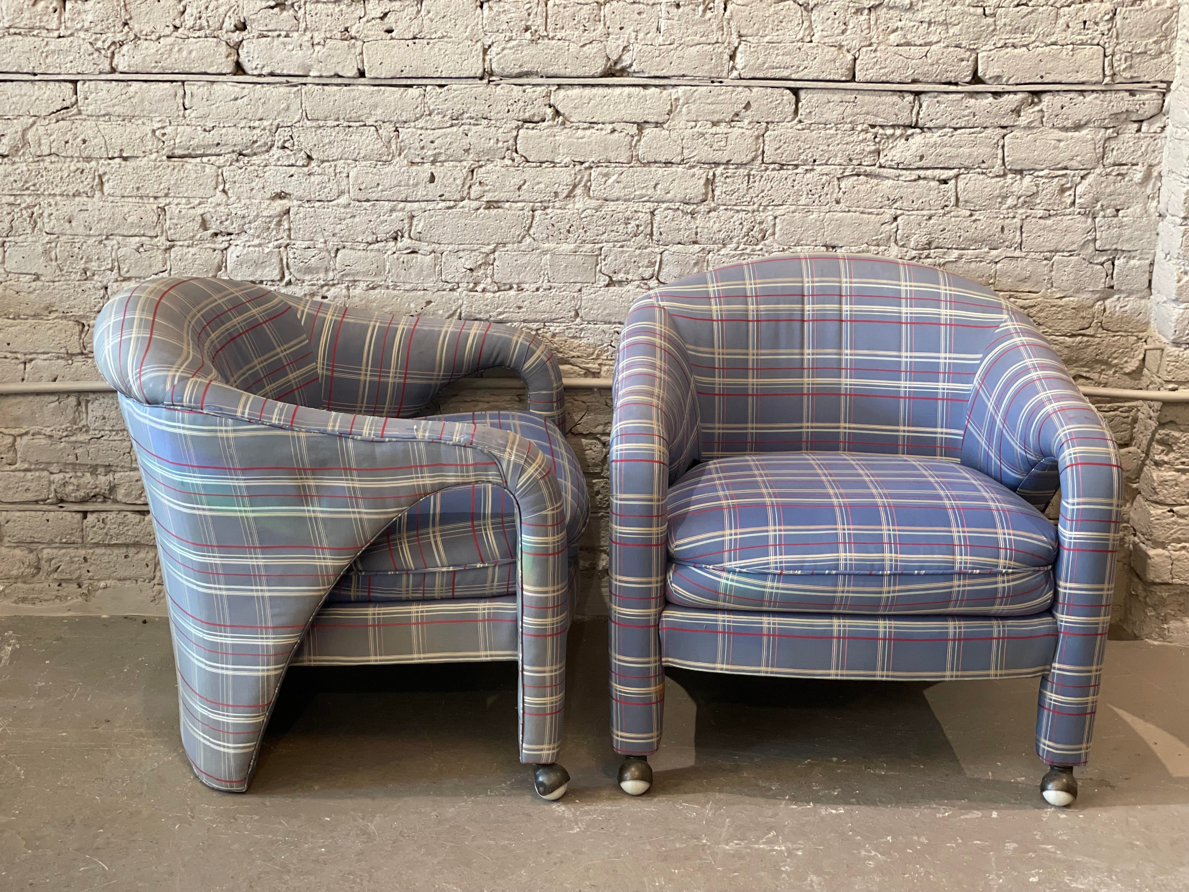1980s Postmodern Sculptural Arc Chairs