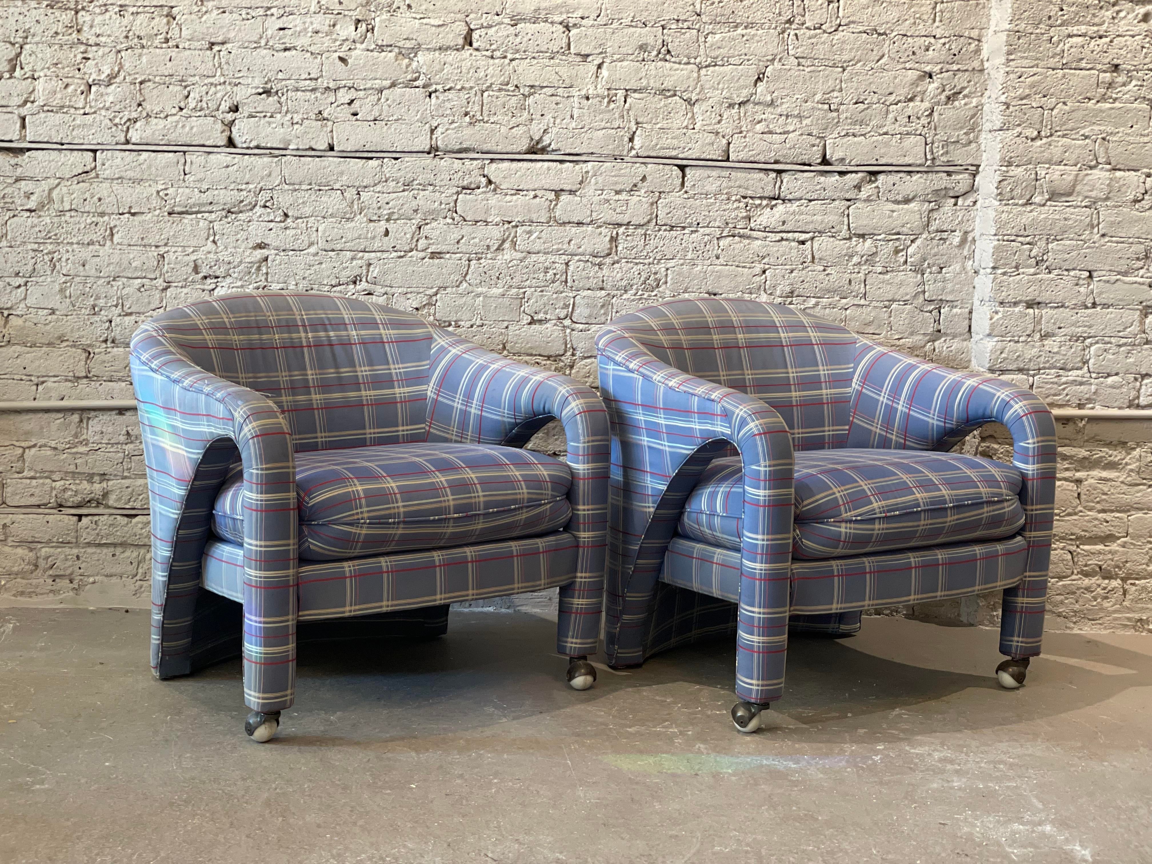 1980s Postmodern Sculptural Arc Chairs