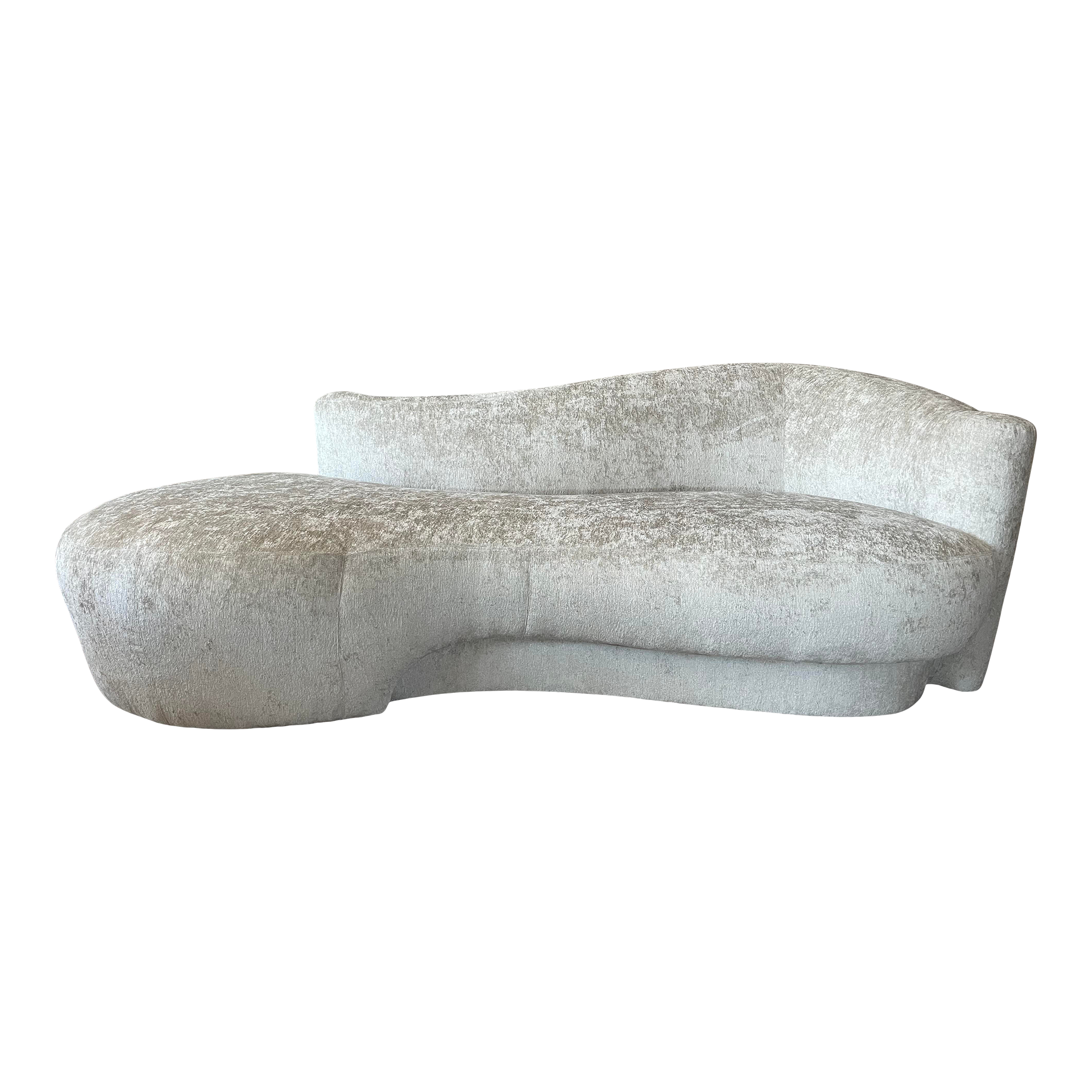 Postmodern Weiman Curved Sofa Chaise Serpentine Attributed to Vladimir Kagan