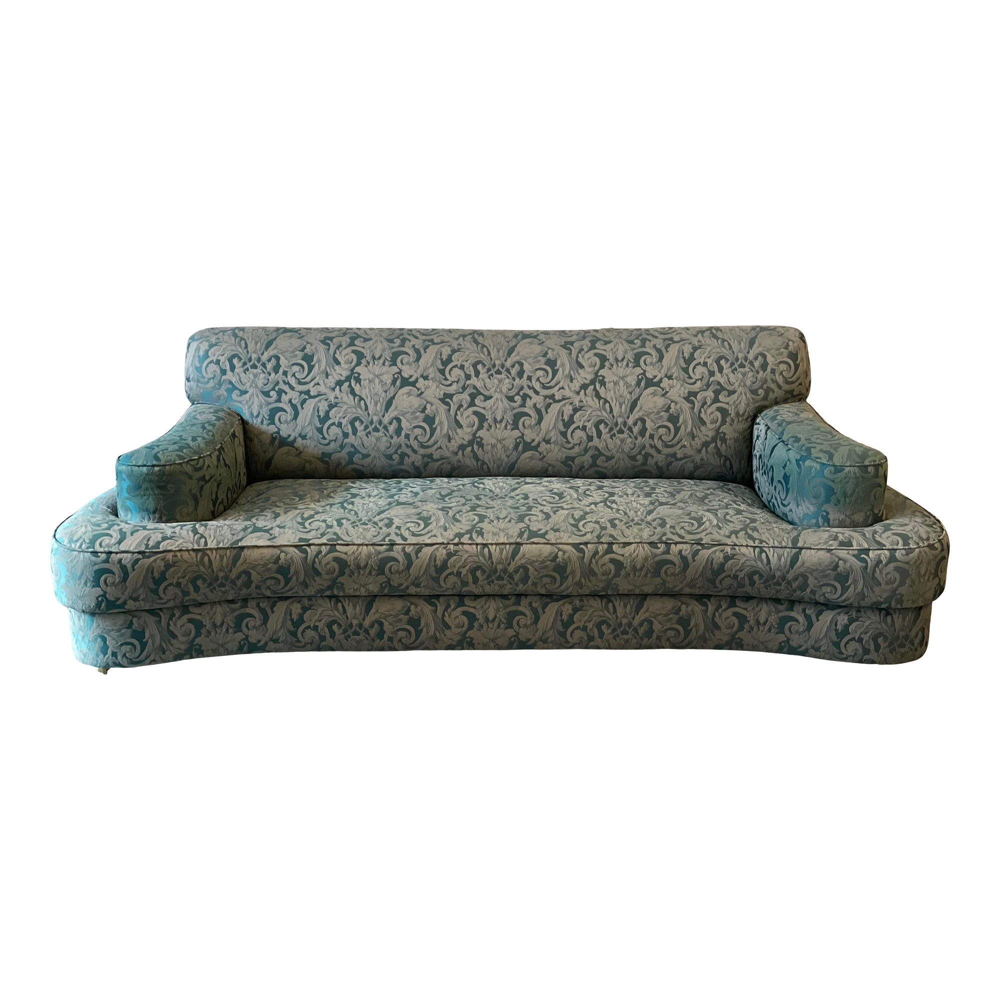 1940s Antique Curved Sofa