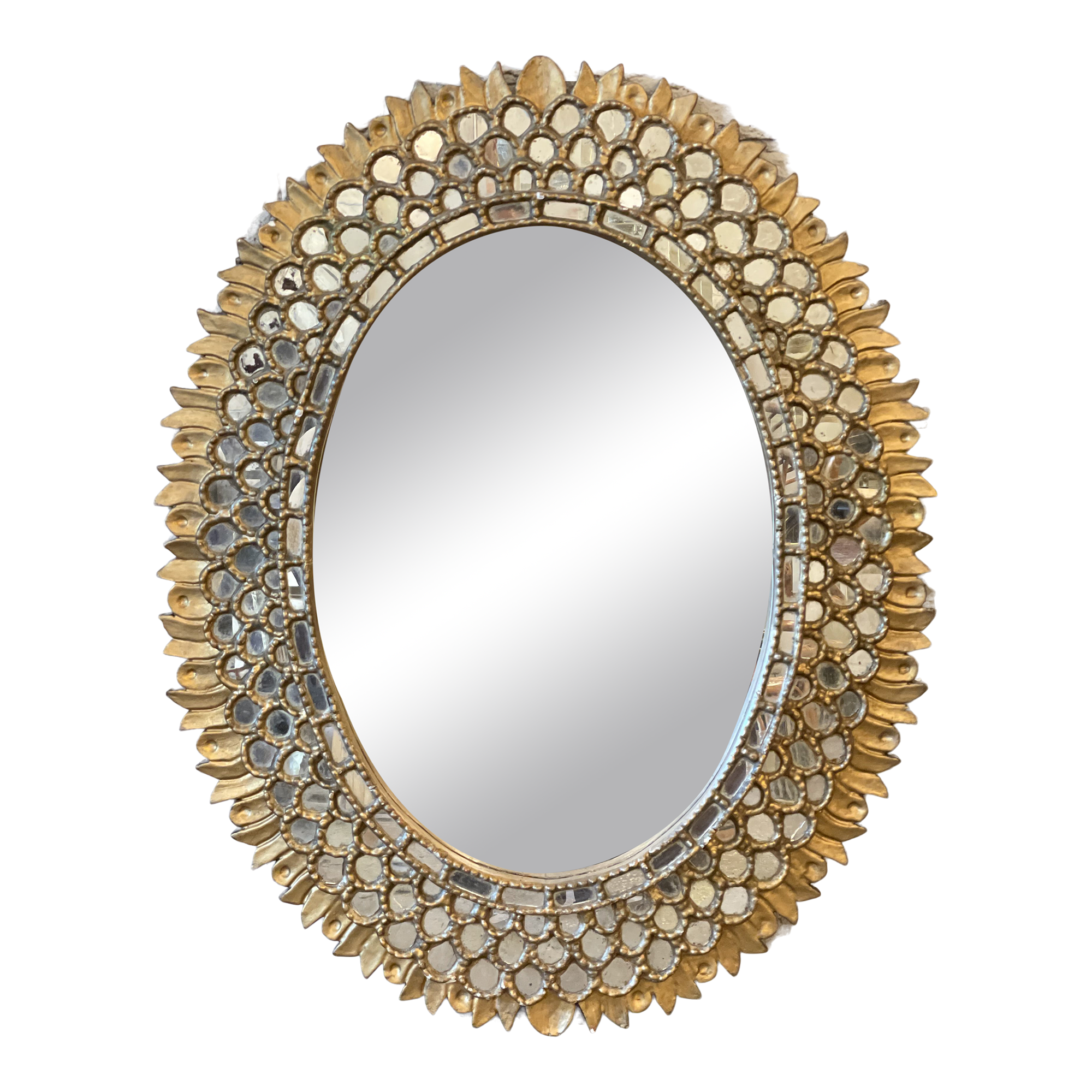 Vintage Gold Peacock Mirror