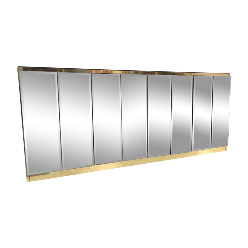 1980s Ello Smoky Mirrored Credenza
