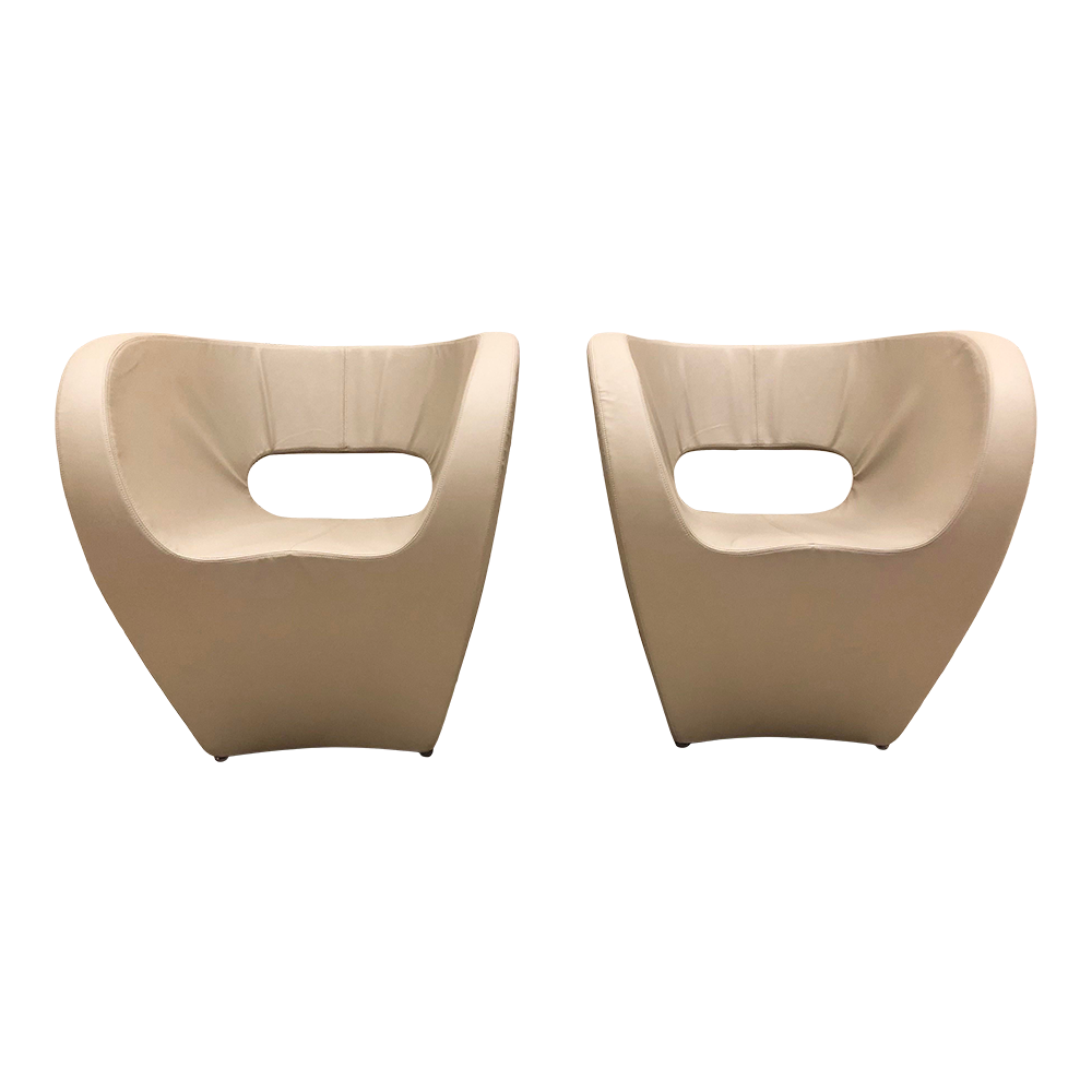 Ron Arad Albert and Victoria for Moroso Leather Chairs