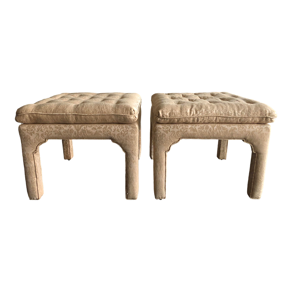 1980s Vintage Stools Benches - a Pair