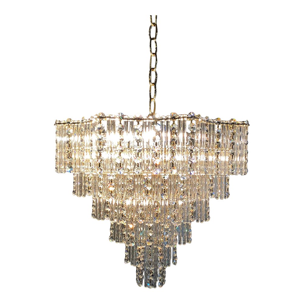 1970s Schonbek Crystal Chandelier