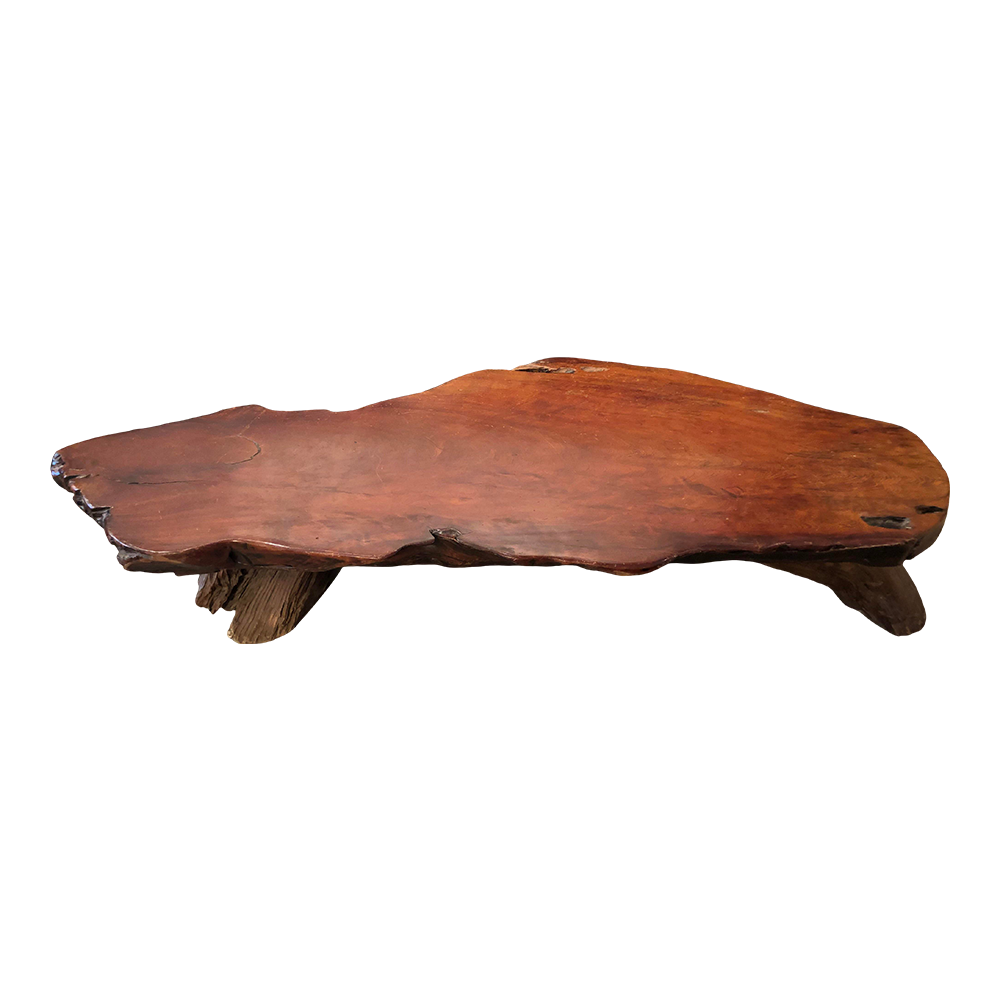 Vintage Redwood Burl Live Edge Nakashima Style Coffee Table