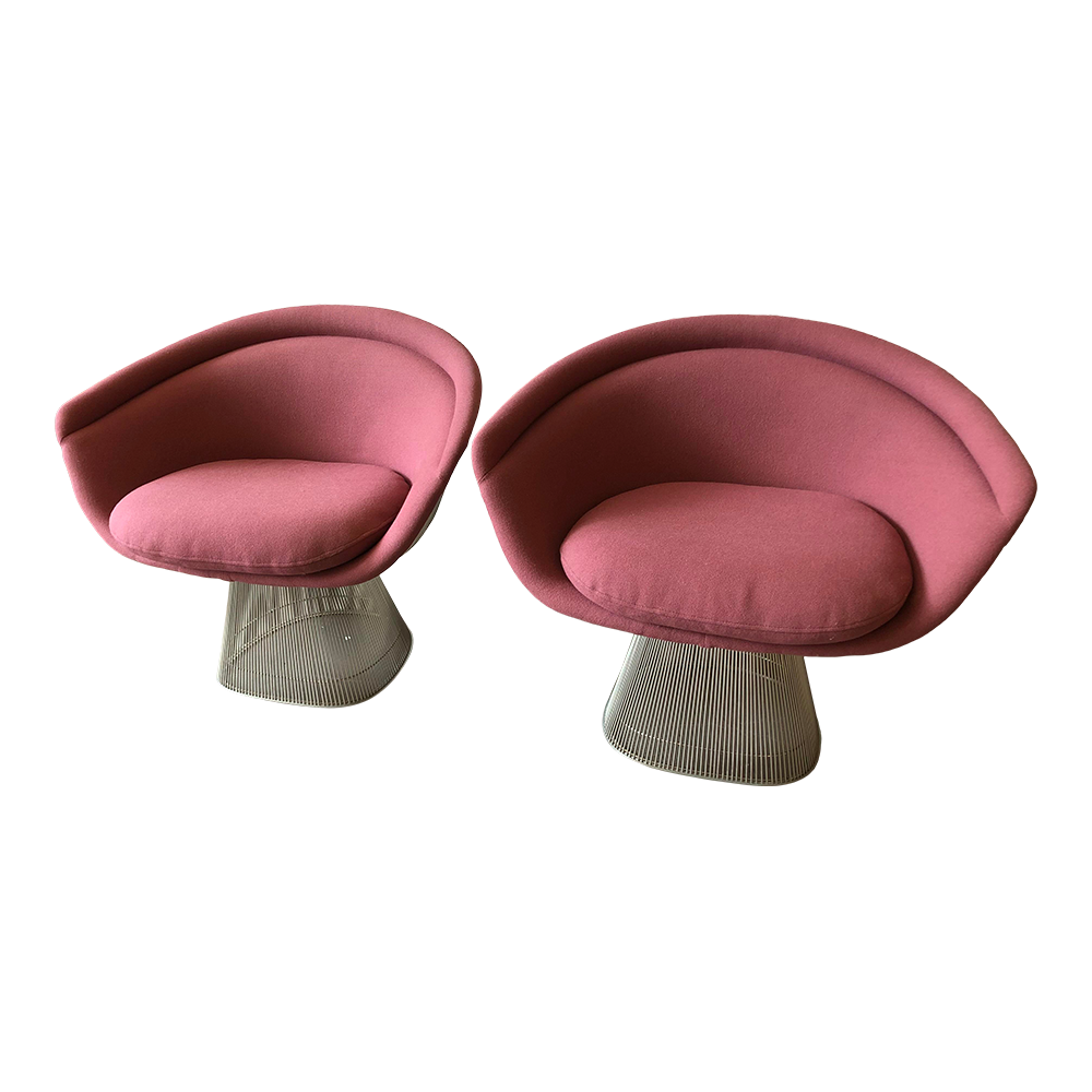 1980s Knoll Lounge Chair by Warren Platner - a Pair