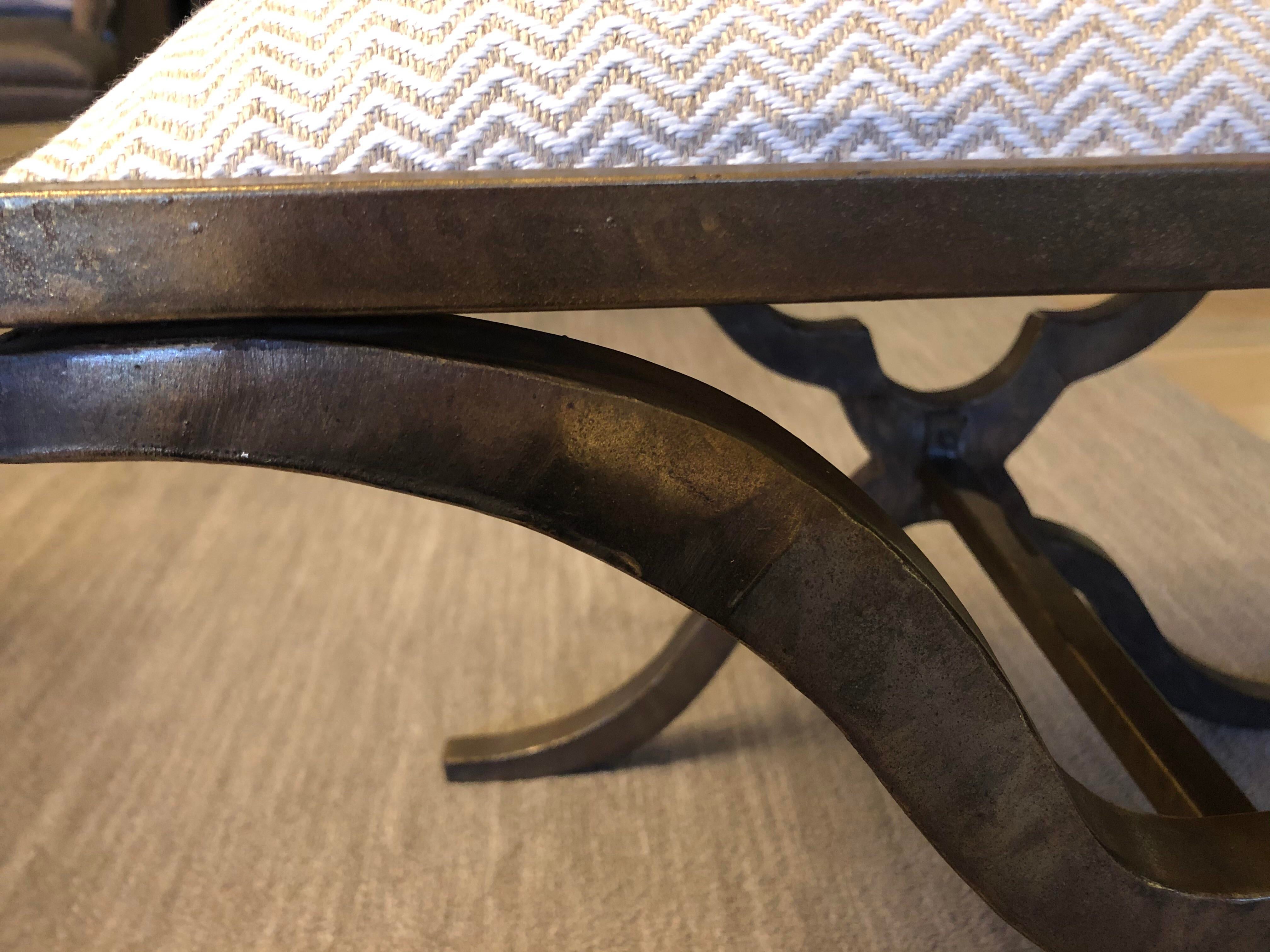 Contemporary Uttermost "X" Bench Stools - A Pair