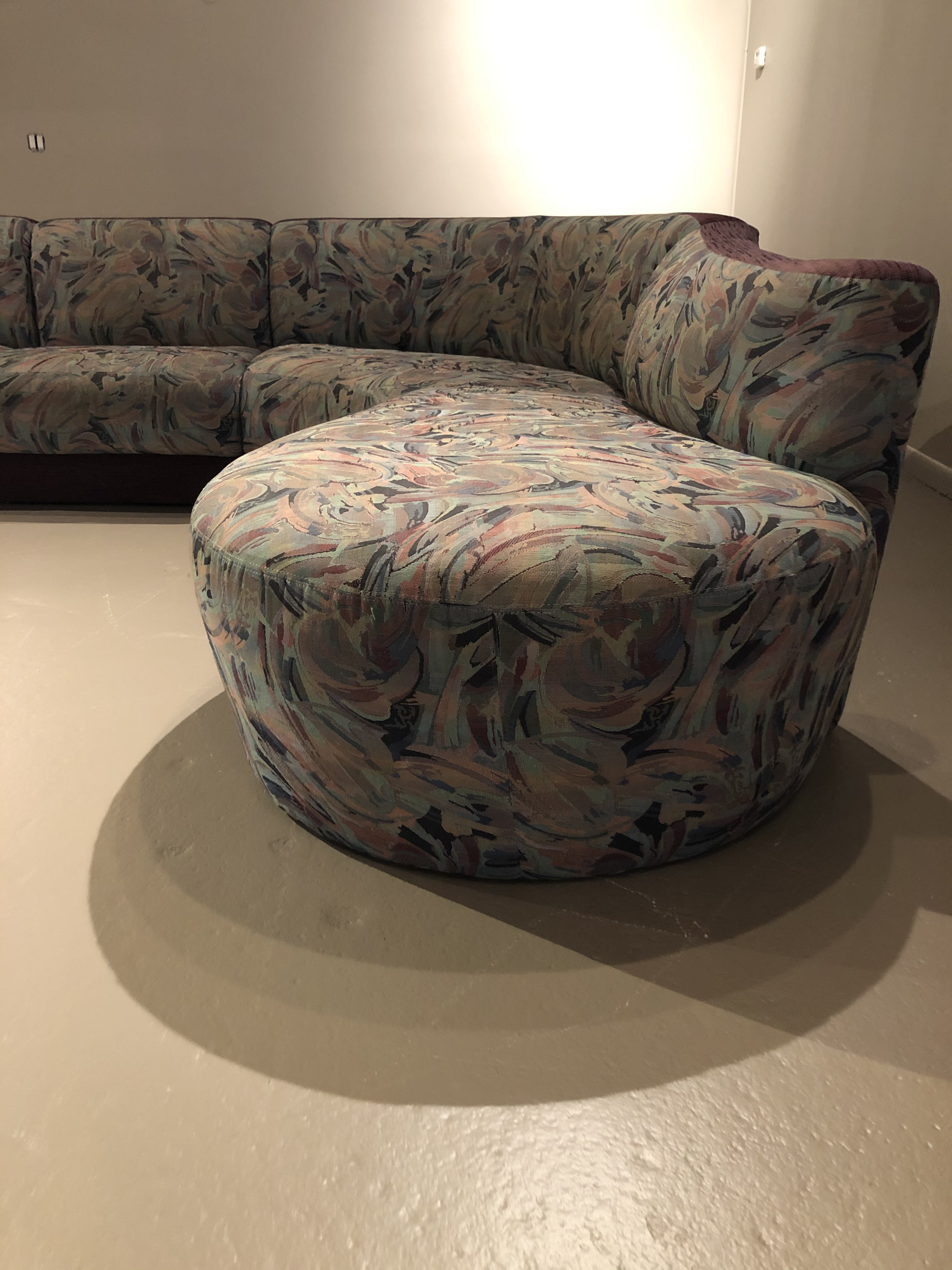 Weiman Serpentine Sectional Sofa Designed by Vladimir Kagan, 4 Pieces