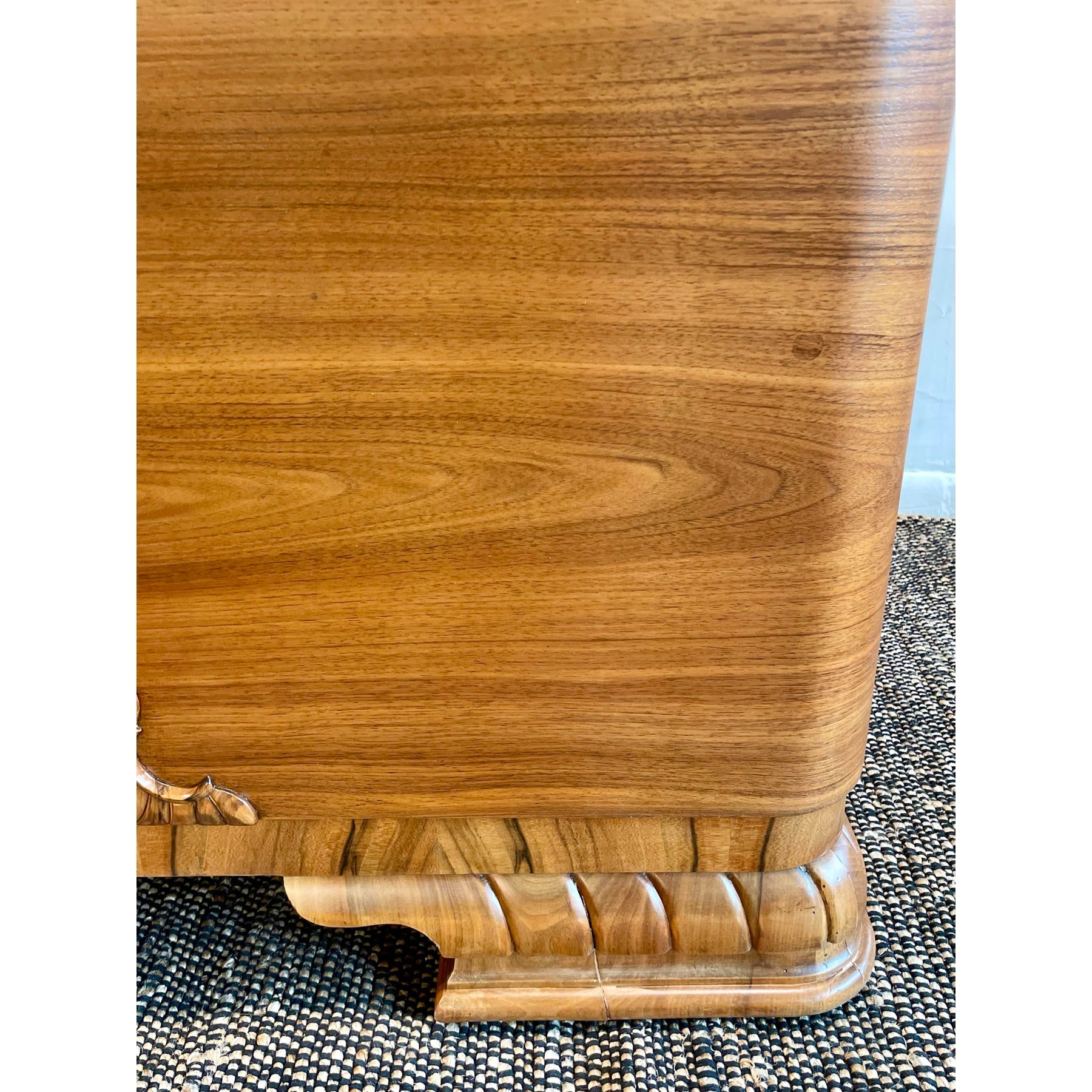 1910/1920s Antique Vintage Burled Wood Art Deco German Sideboard Credenza Large