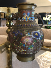 Load image into Gallery viewer, 1930s Japanese Champleve Brass Vase
