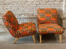Load image into Gallery viewer, 1950s Side Lounge Chairs With Angled Feet - a Pair
