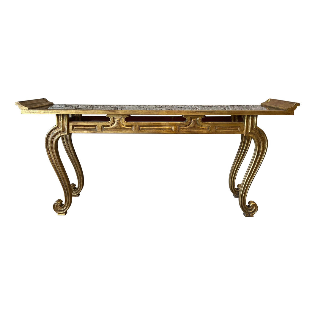 1950s Vintage Mid-Century Asian Altar-Style Console Table