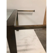 Cargar imagen en el visor de la galería, 1960s John Stuart Brass Glass Extension Dining Table

