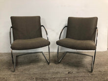Cargar imagen en el visor de la galería, 1960s Mid-Century Chrome Tubular Chairs - a Pair
