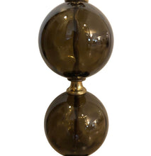 Load image into Gallery viewer, 1960s Mid-Century Hollywood Regency Smoked Glass Brass Lamp
