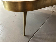 Cargar imagen en el visor de la galería, 1960s Mid-Century Modern Brass and Mosaic Tile Coffee Table
