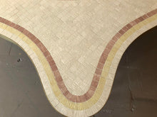 Cargar imagen en el visor de la galería, 1960s Mid-Century Modern Brass and Mosaic Tile Coffee Table

