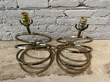 Load image into Gallery viewer, 1960s Vintage Brass Spiral Lamps - a Pair
